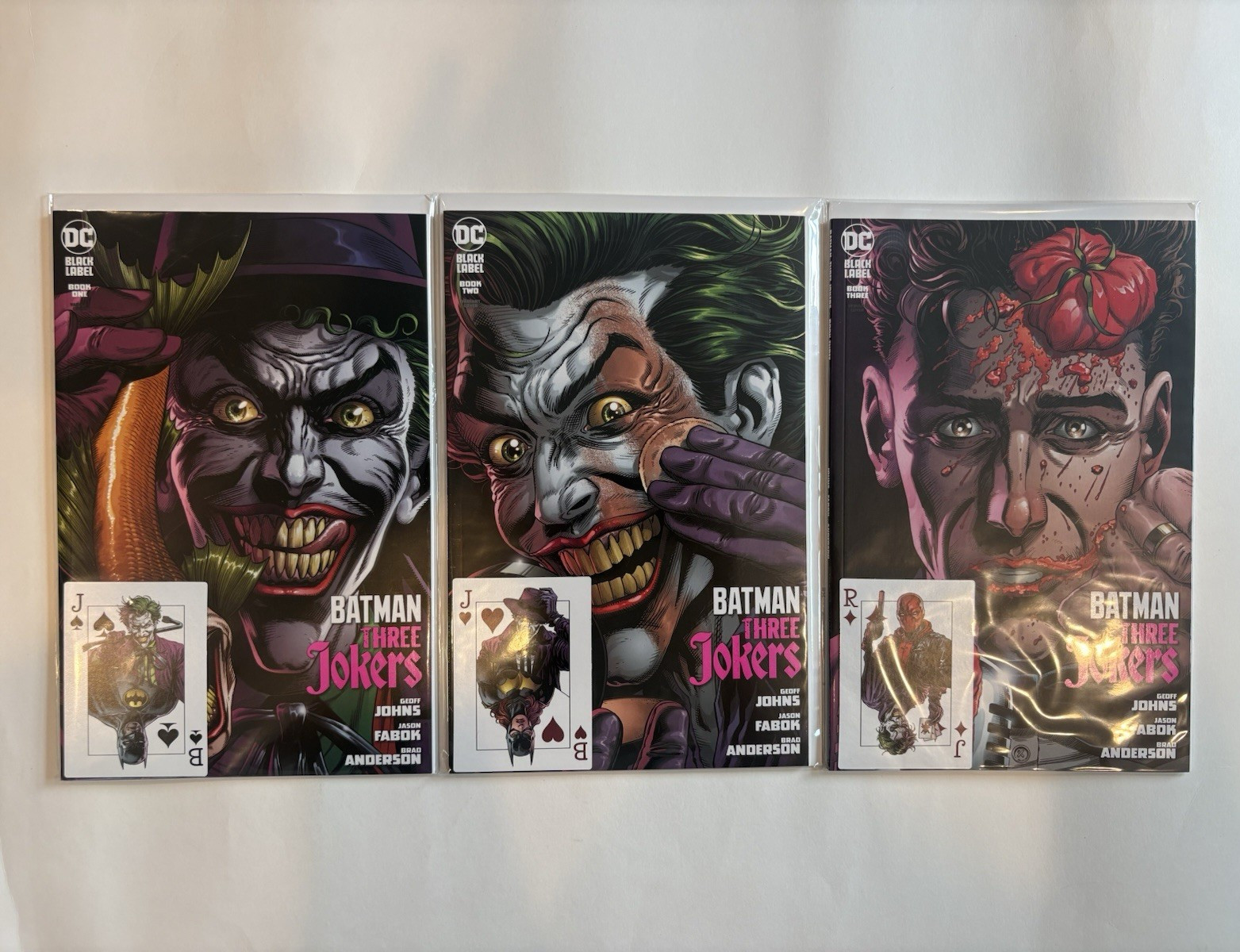 DC Black Label Batman: Three Jokers #1-3 Comic Lot Geoff Johns Fabok Anderson