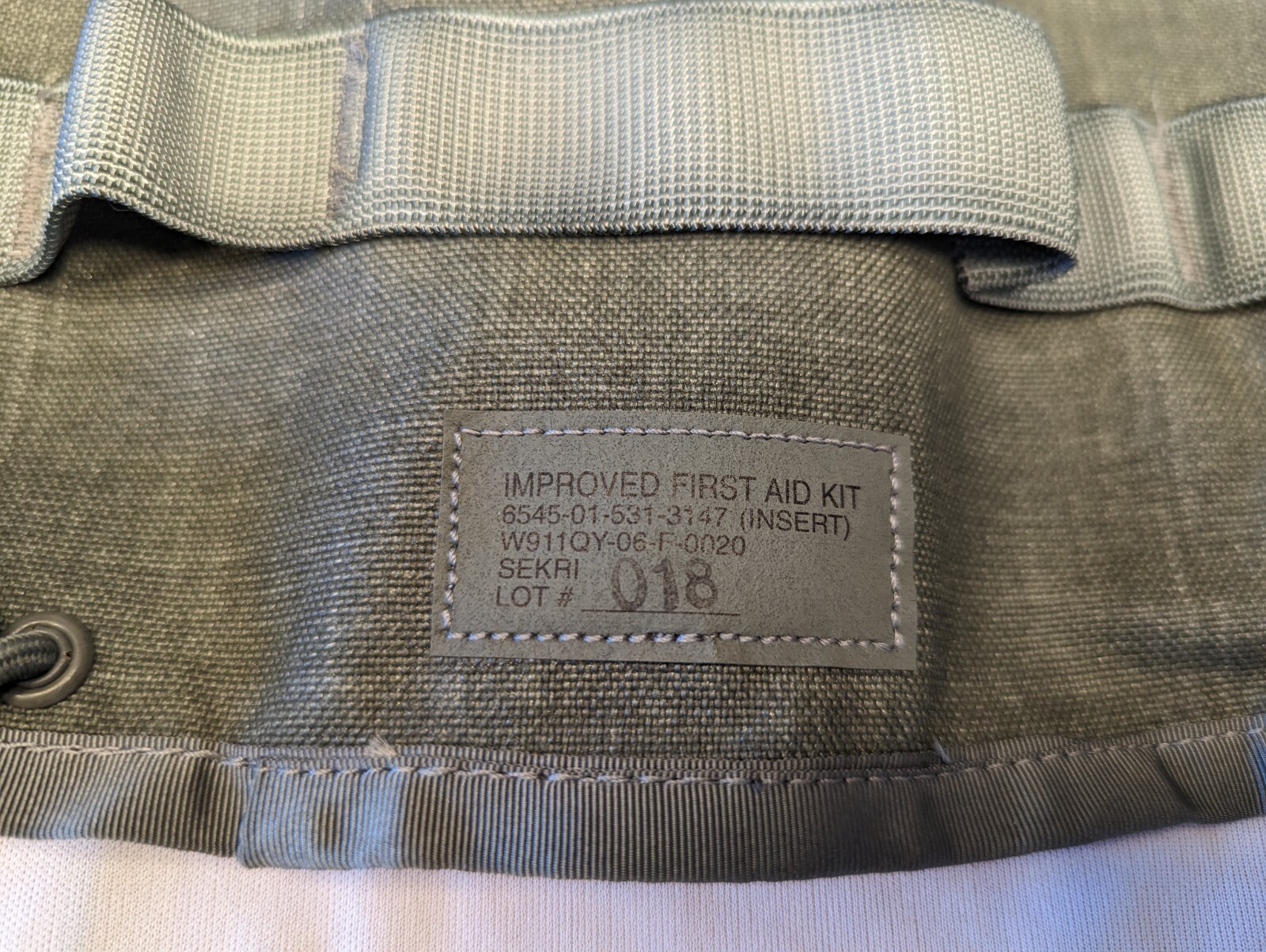 US Army ACU Molle IFAK First Aid Pouch with Insert – No Contents Good Condition