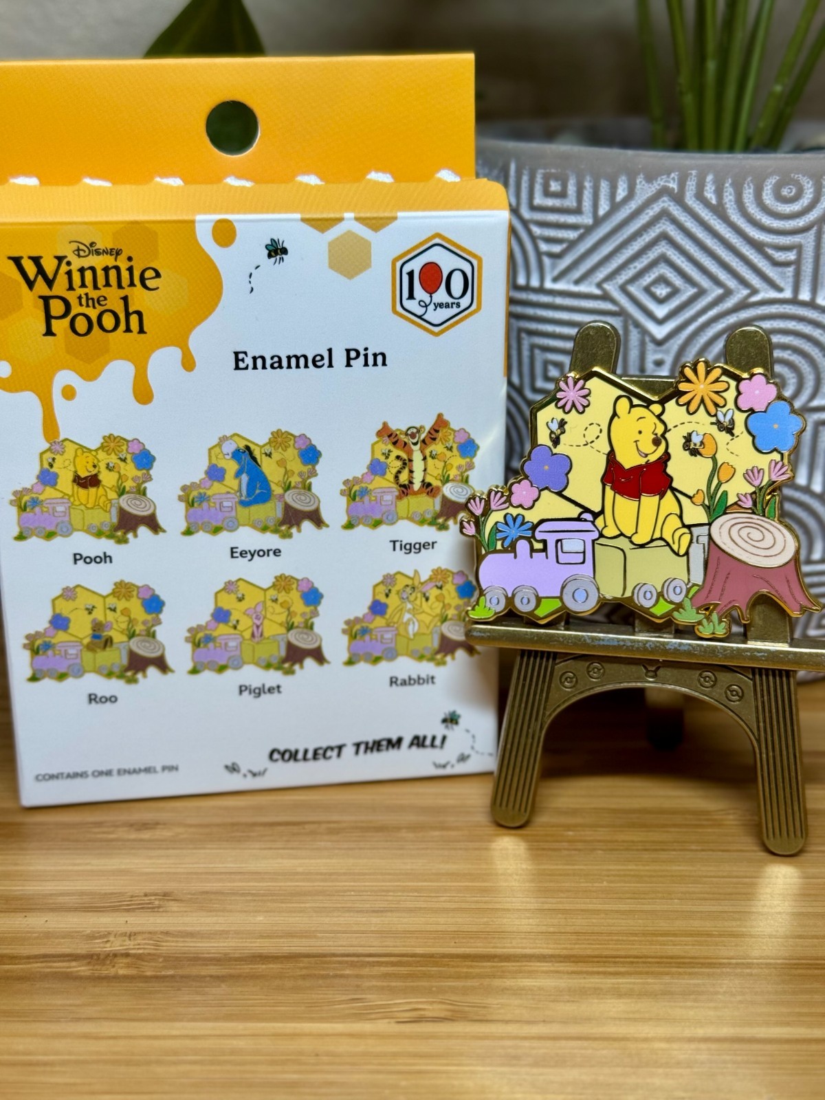 Disney Winnie the Pooh Honeycomb Characters Blind Box Enamel Pin – You Choose
