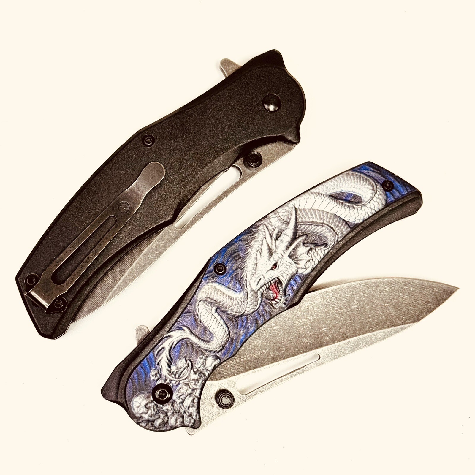 Dragon Knife 8.99” quick open EDC Heavy-Duty hunting gift Hunting