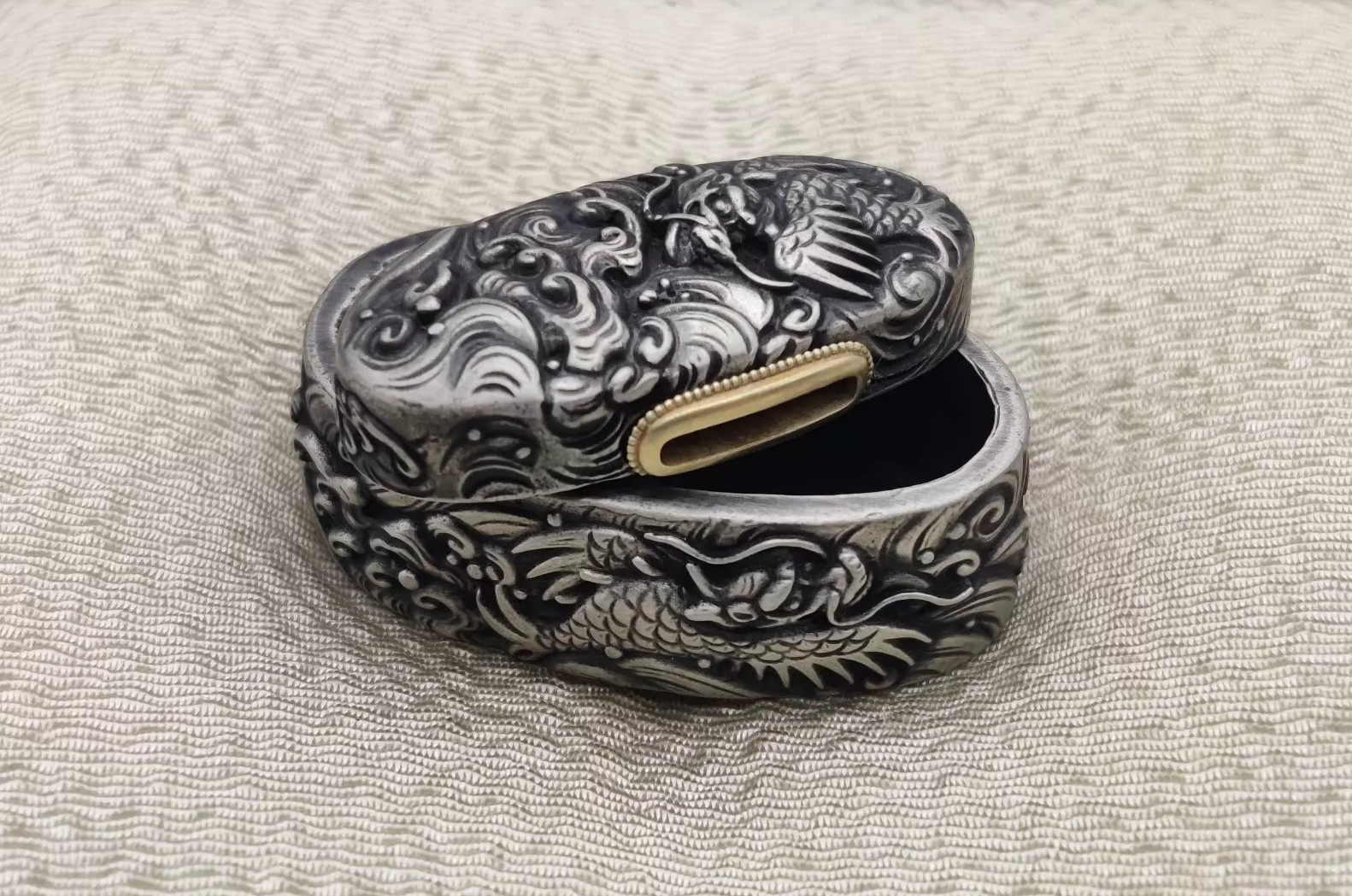 Elegant Fuchi & Kashira set copper-nickel For Japanese Katana Samurai Sword