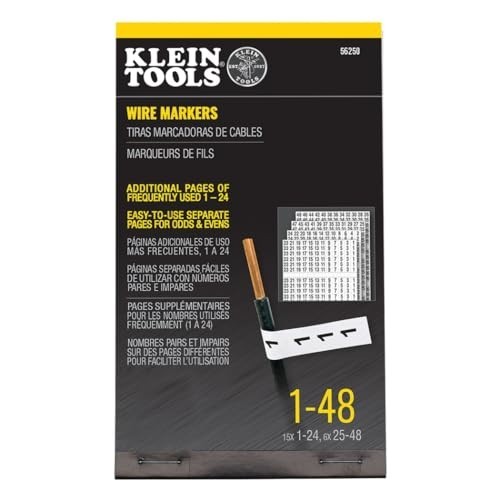 Wire Marker Book for Cable Management – Electric Panel Organization Labels 1-48