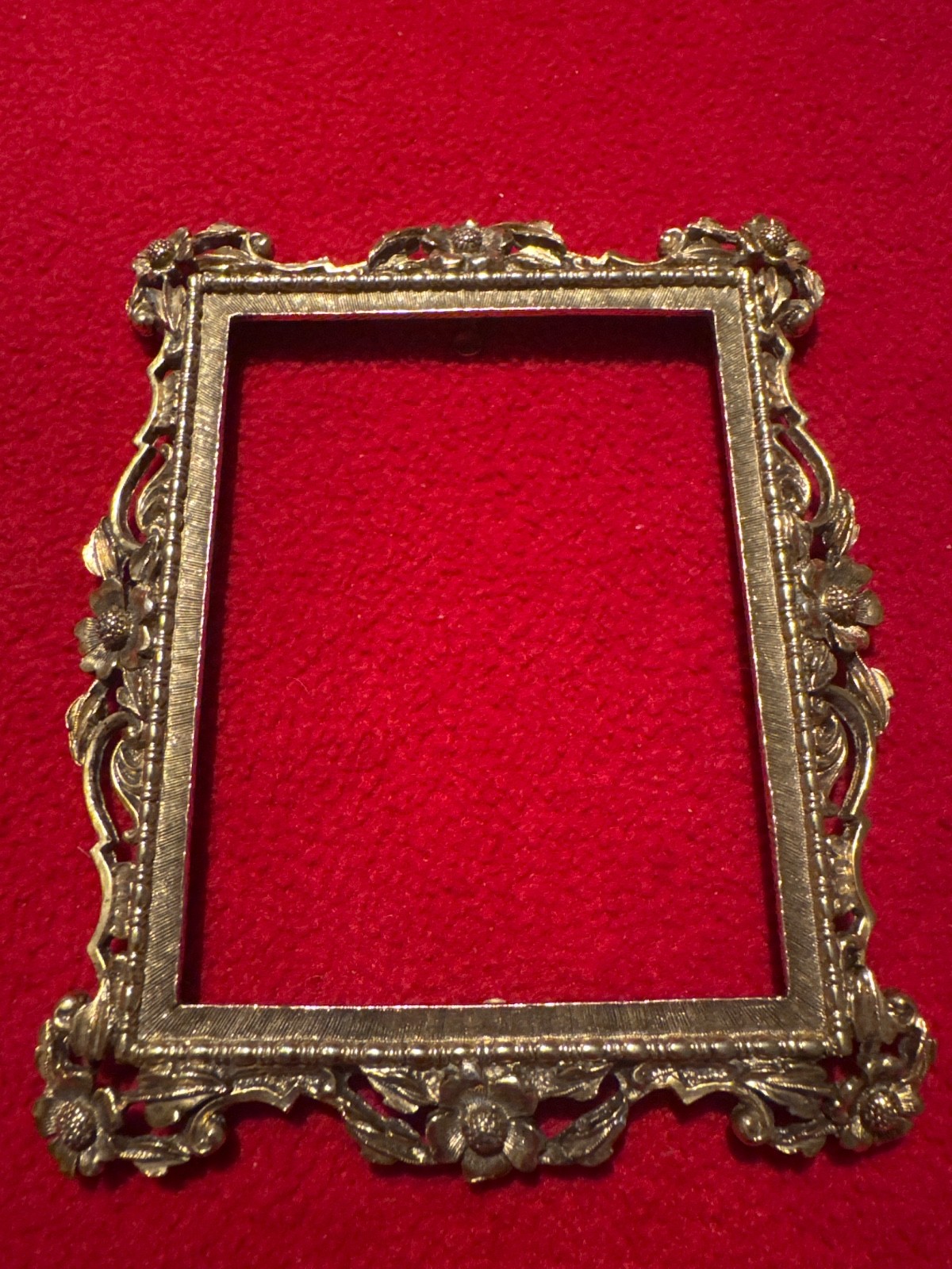 3×4 vintage 1957 James Panalia Original gold metal picture frame
