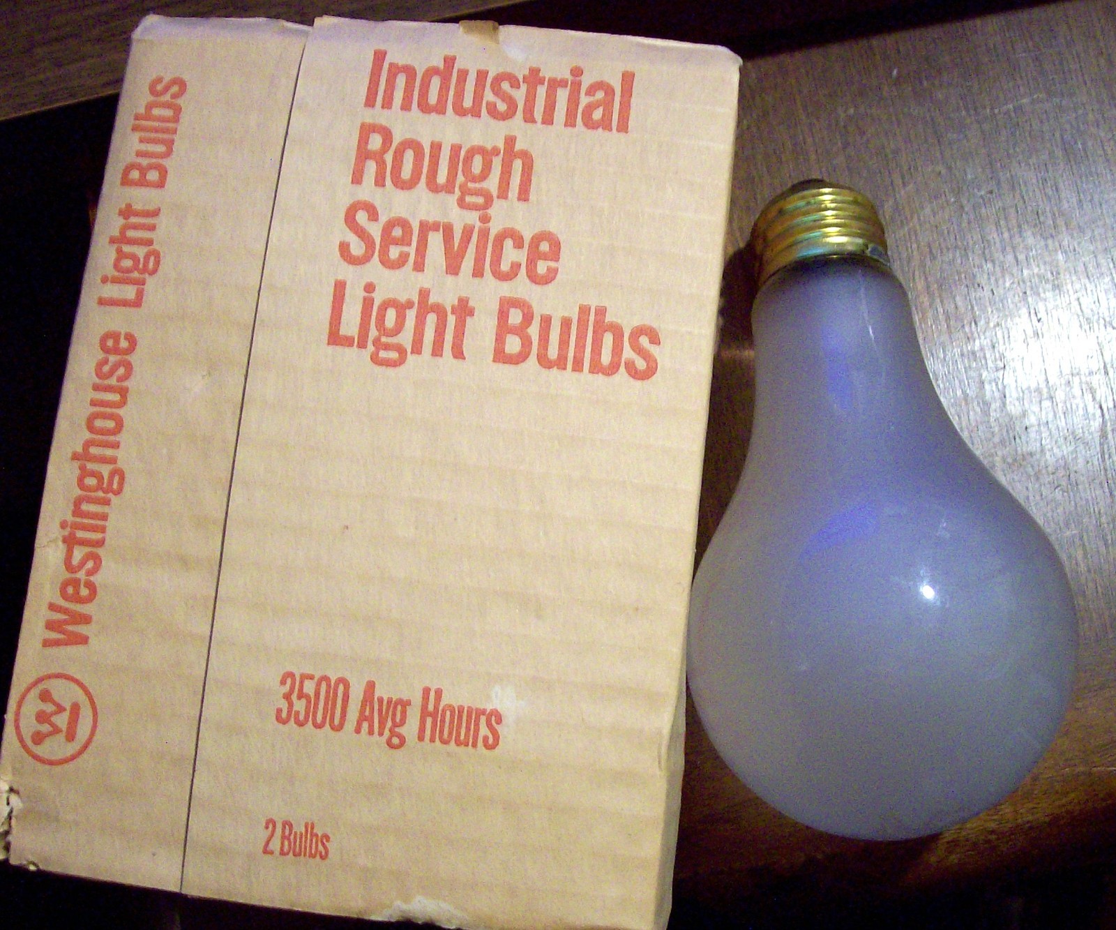 100 watt ,Light Bulbs,A21 FROST Incan. INDUSTRIAL Rough Service Light 2-BULBS