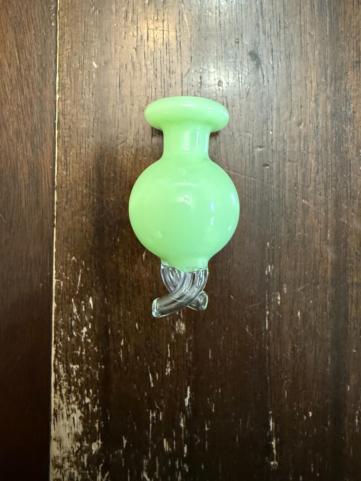 Glass Airflow Bubble Twist Bowl Cap – Wide 25mm Mint Green