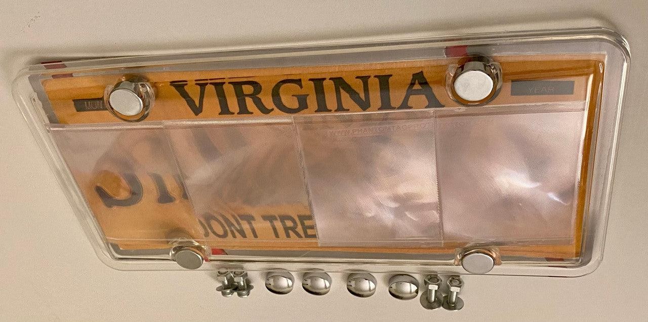 Phantom Tag Protector 4Th Gen. Clear License Plate Cover w/Bolts & Chrome Bolt C