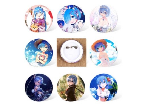 Re:Zero − Starting Life in Another World Anime 2.28″ Can Pin Badge Set