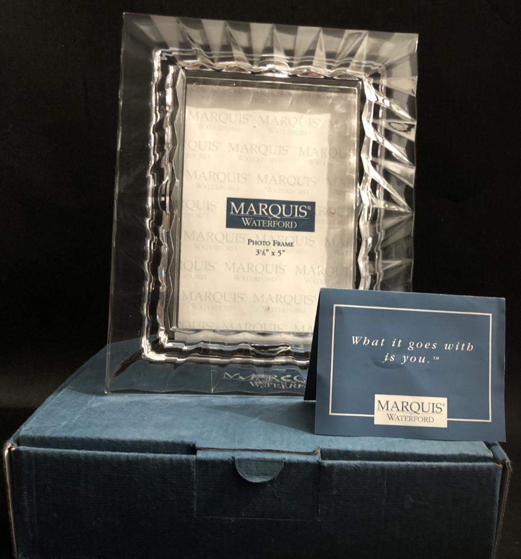 Marquis by Waterford crystal photo frame 3×5 Cordova circa 2002