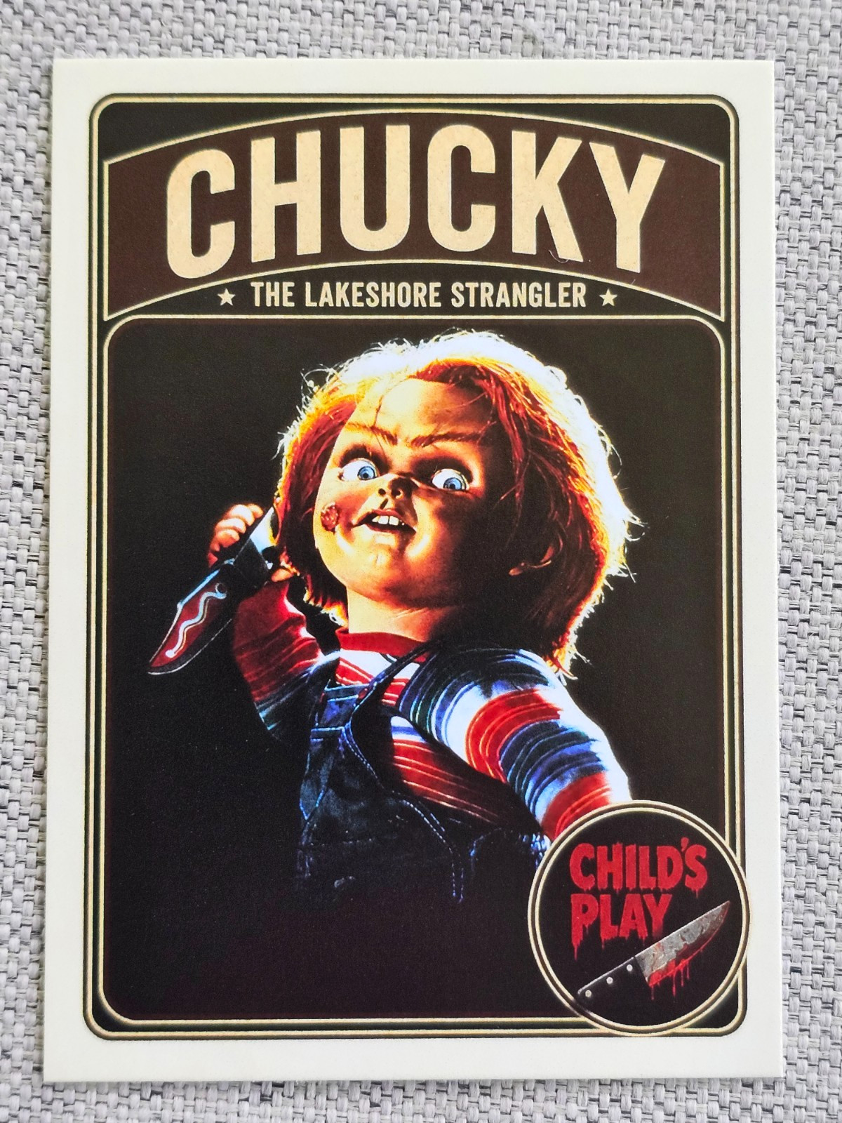 CHUCKY CHILD’S PLAY CUSTOM ACEO FAN ART HORROR MOVIE DOLL CHARACTER TRADING CARD