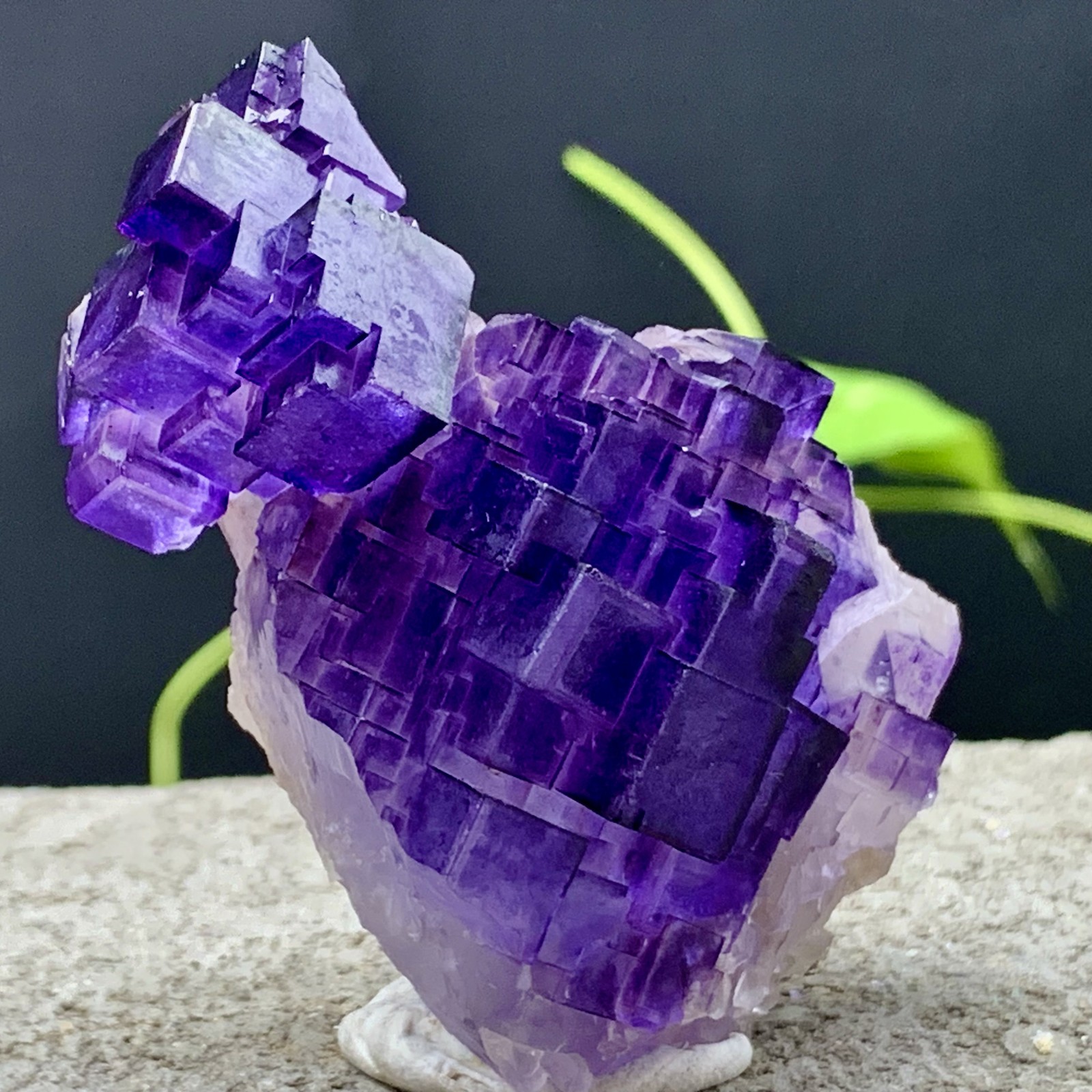112G Natural purple, QR code fluorite, mineral specimen/China