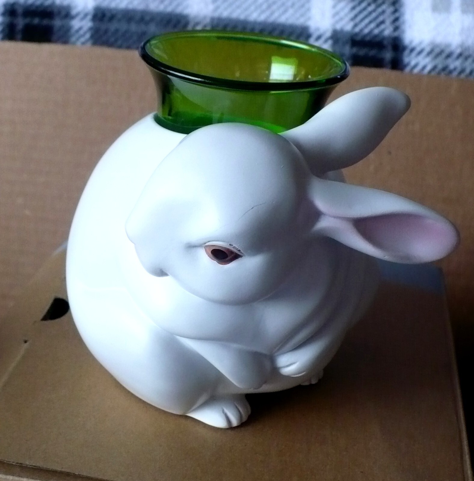 PARTYLITE NATURE’S LOVE MAMA & BABY BUNNY CANDLE HOLDERS #P91467 & P91468 NIB.