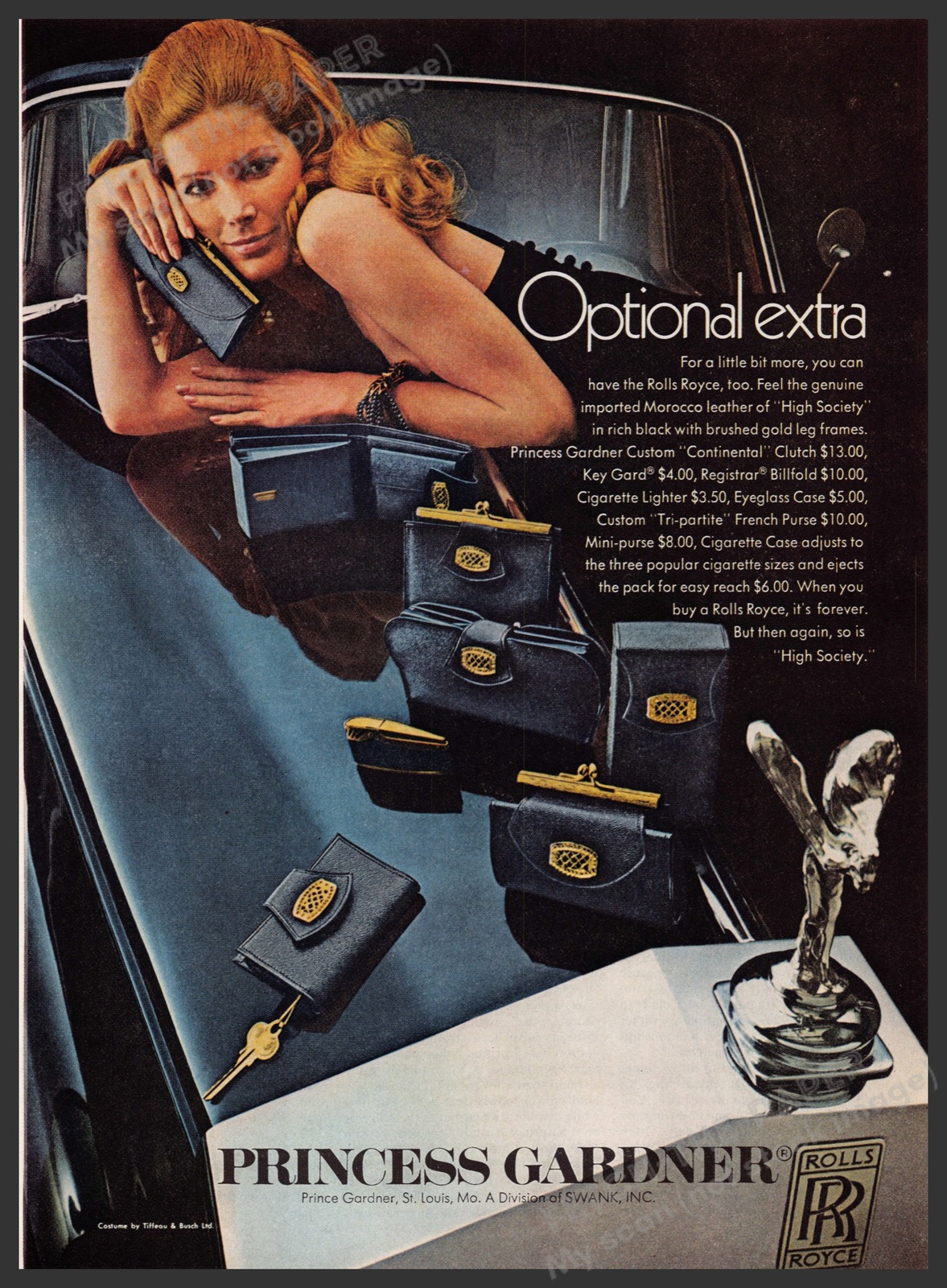 Princess Gardner Rolls Royce Accessories 1960s Print Advertisement Ad 1969