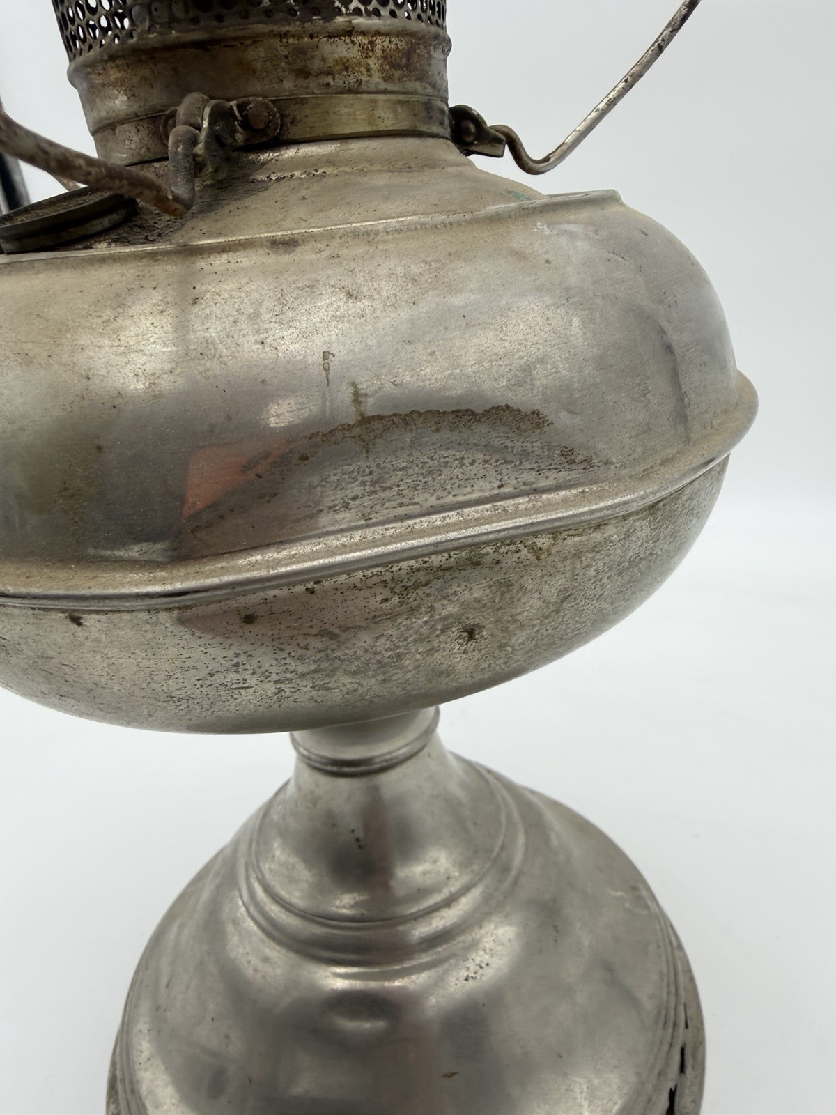 Nickel Rayo Oil Kerosene Lamp Radiant W/ Burner Spreader – No Shade Or Plug