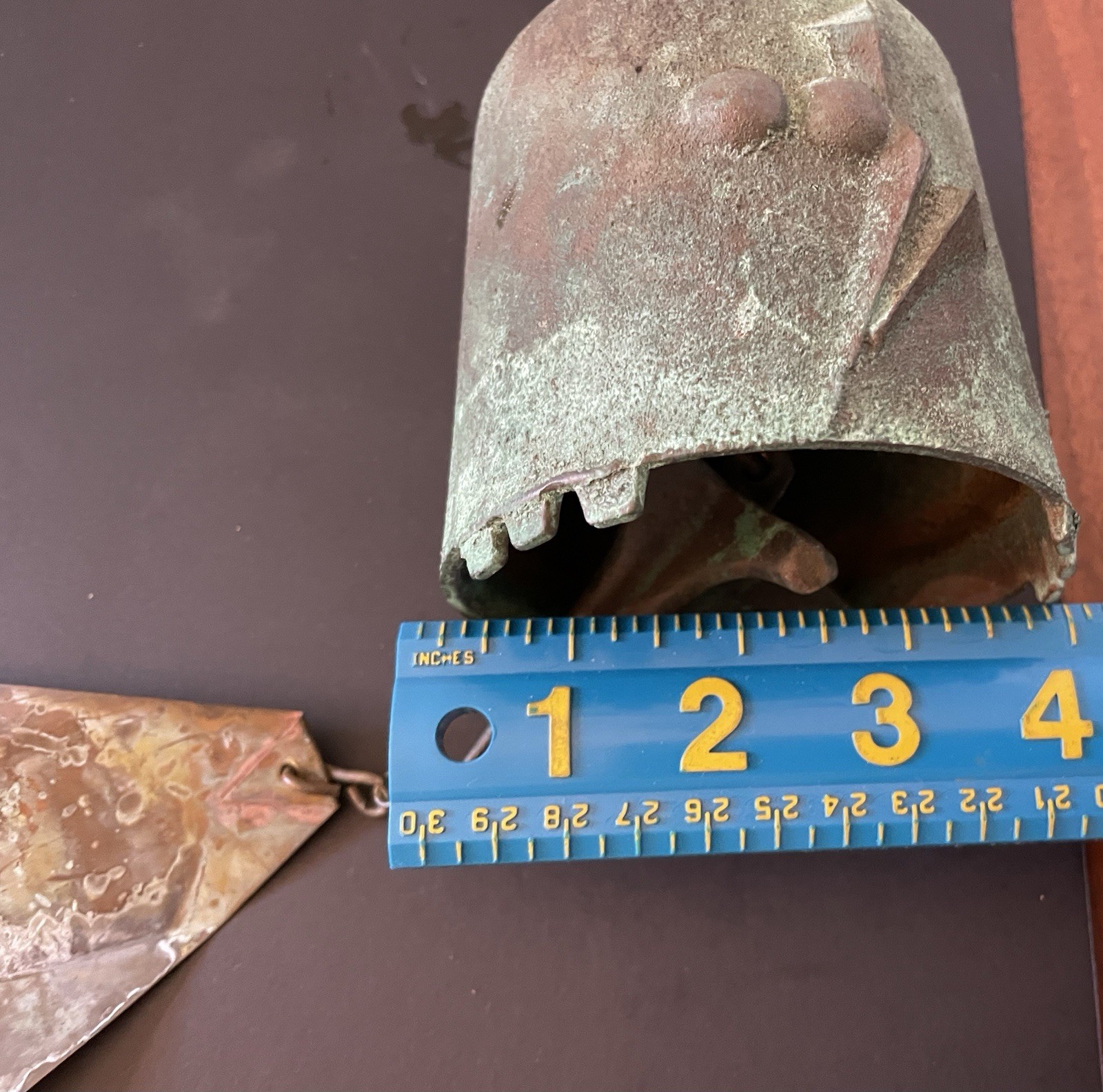 Vintage Paolo Soleri Arcosanti Brutalist Bronze Wind Bell Chime Great Patina MCM