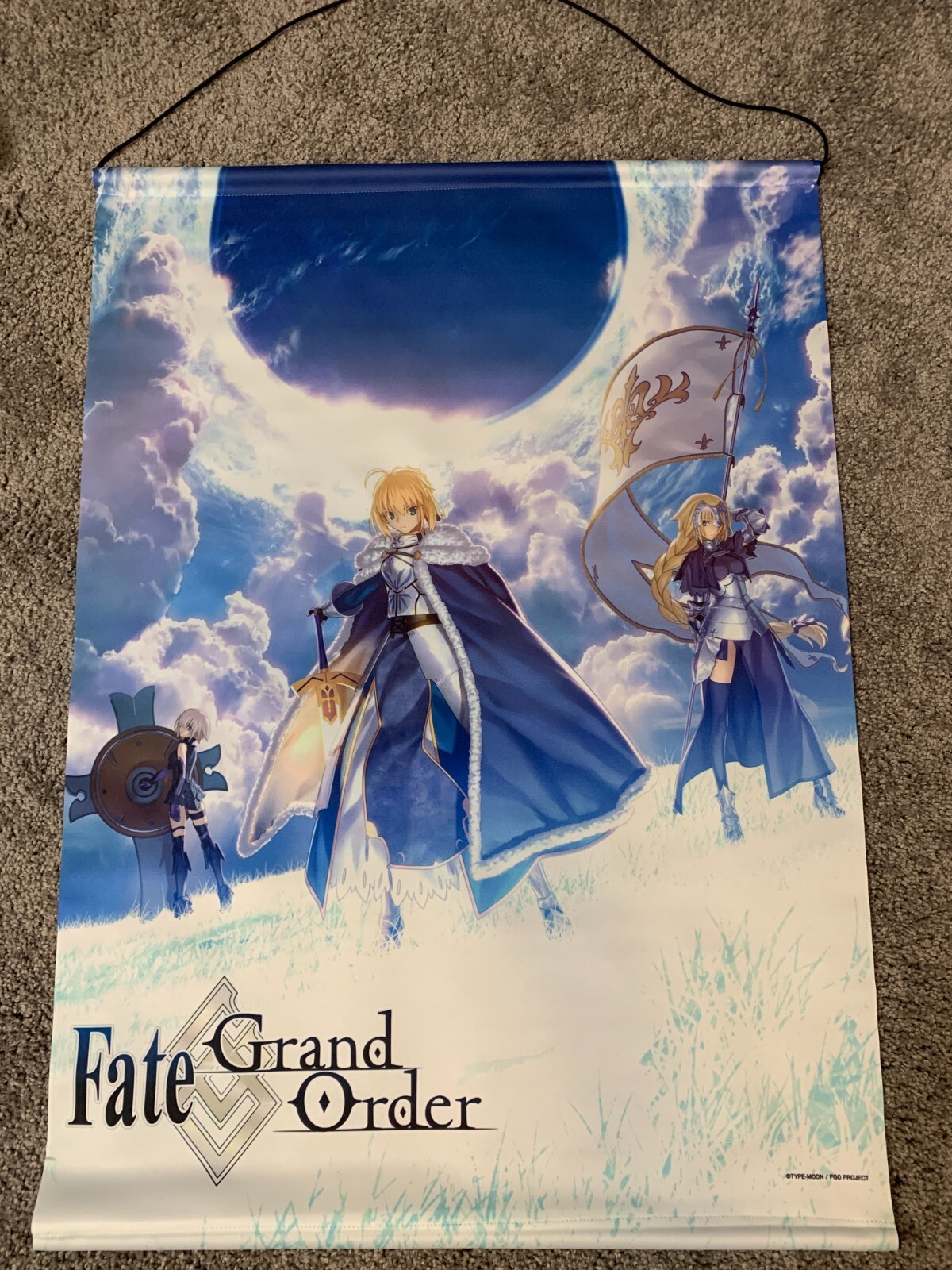 Fate Grand Order Saber Saber Mash Wall Scroll Type Moon / FGO Project Authentic