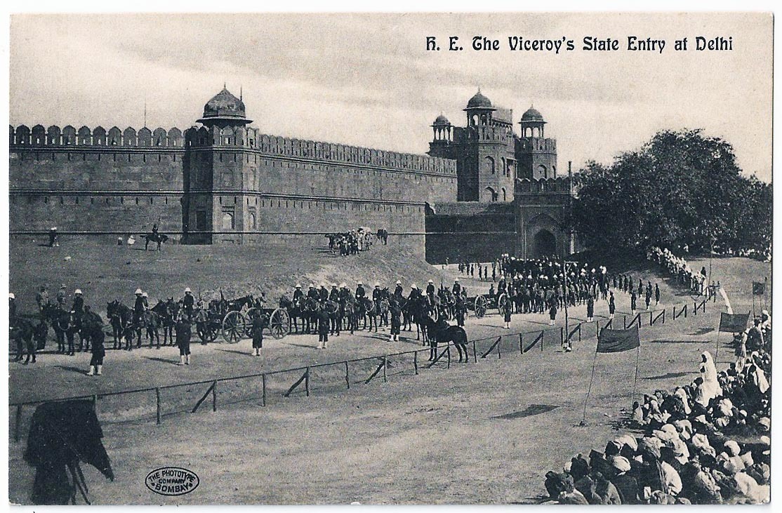 India Delhi The Viceroy State Entry at Delhi Antique Postcard