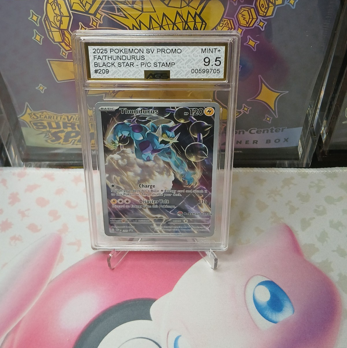 Pokémon TCG Thundurus SVP209 – Pokemon Center Exclusive Stamped Promo – AGS 9.5+