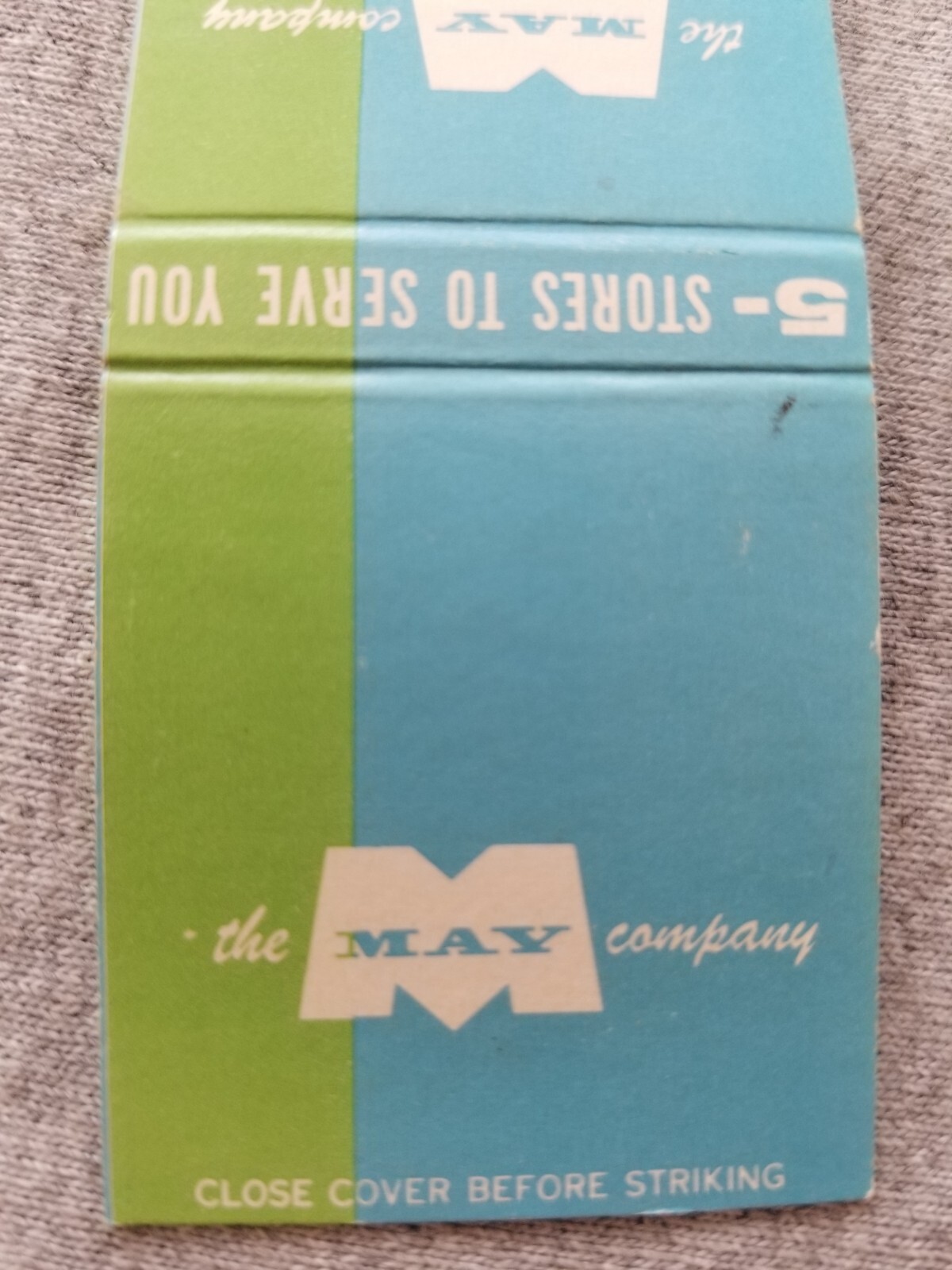 Vtg Matchbook Cover The May Company Ohio 5 Stores Downtown Great Lakes Mall