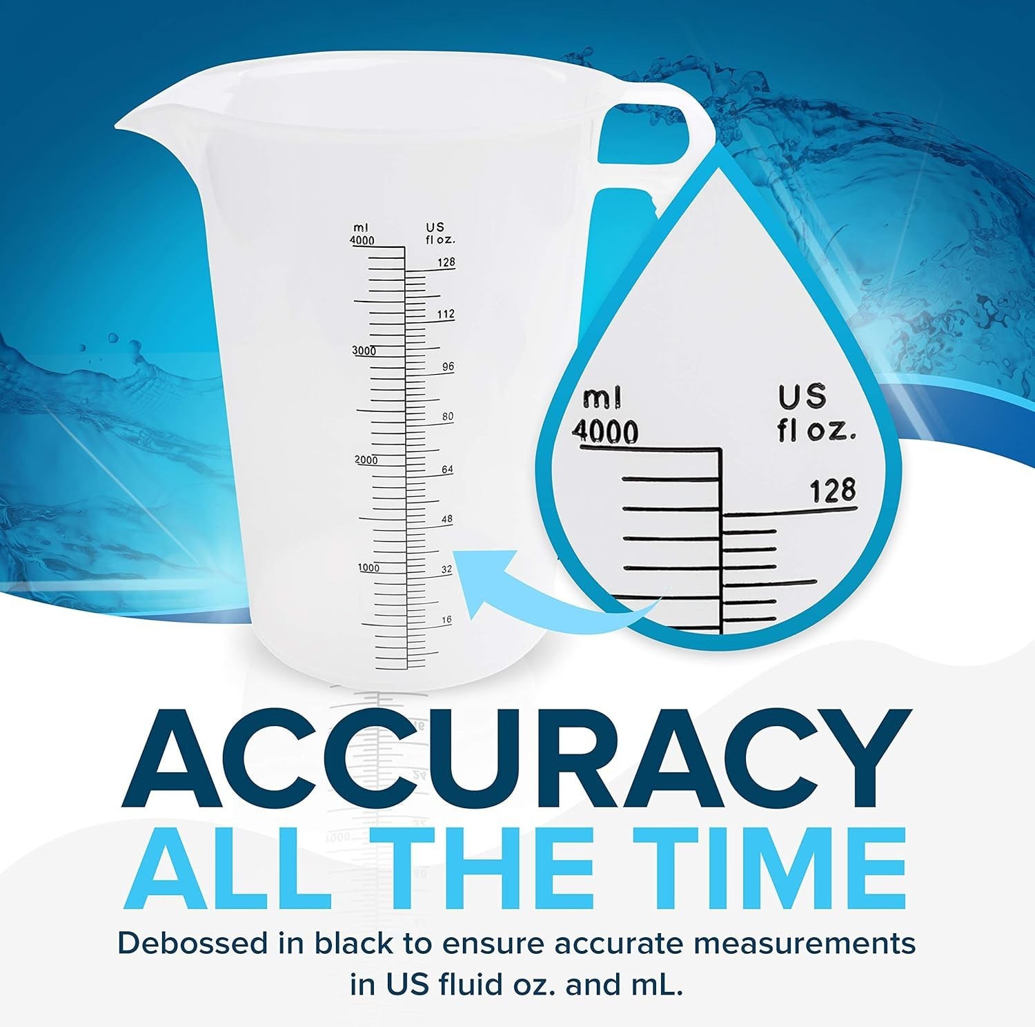 16oz Multipurpose Measuring Pitcher – Durable Plastic for Oil, Chemicals & More