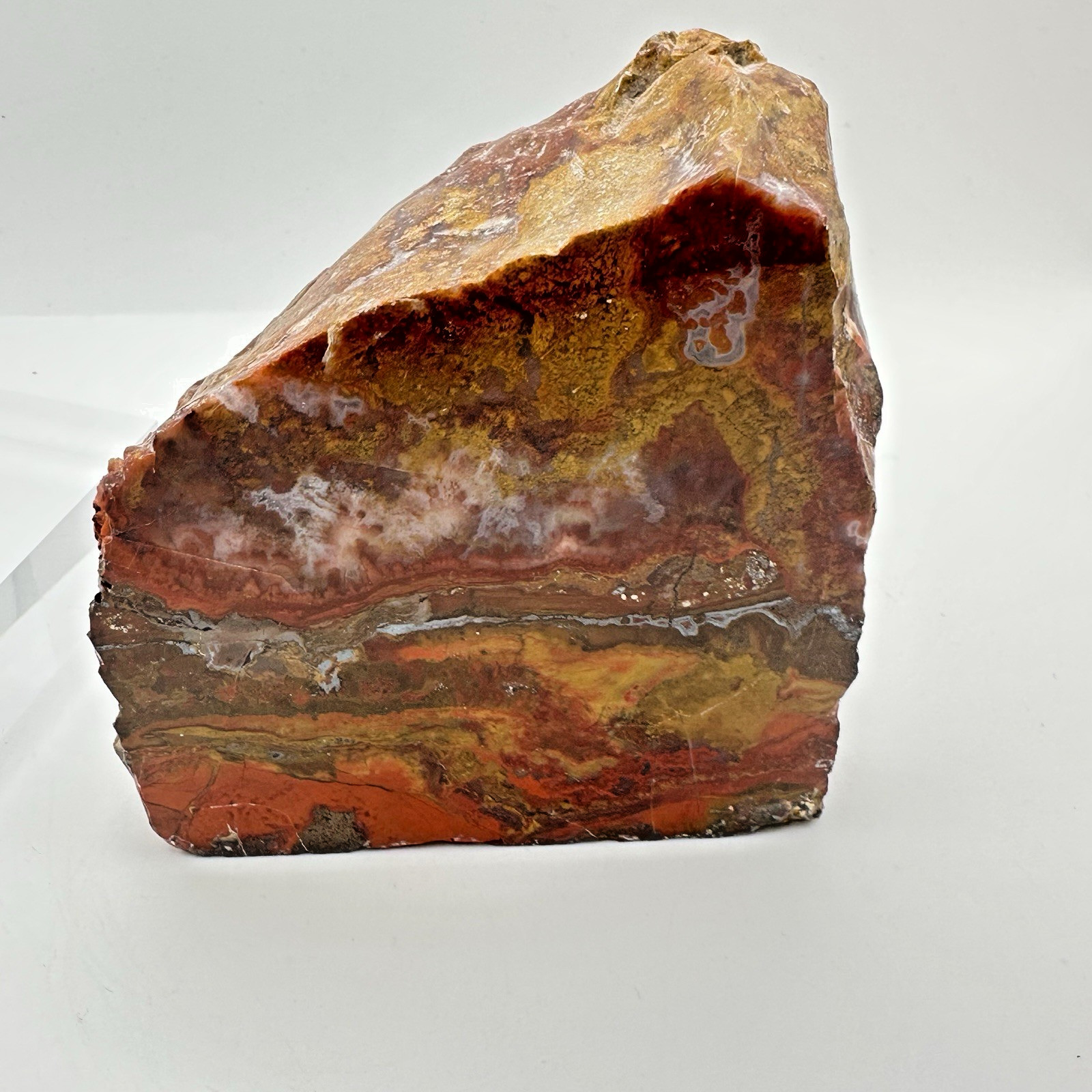 Moroccan Agate Face Polished Stand Up Display Specimen 1.5 lb