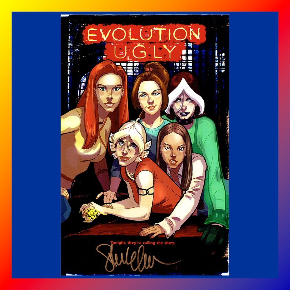 X-MEN EVOLUTION Signed ART PRINT Jean Grey KITTY PRYDE Magma BOOM BOOM Rouge NEW