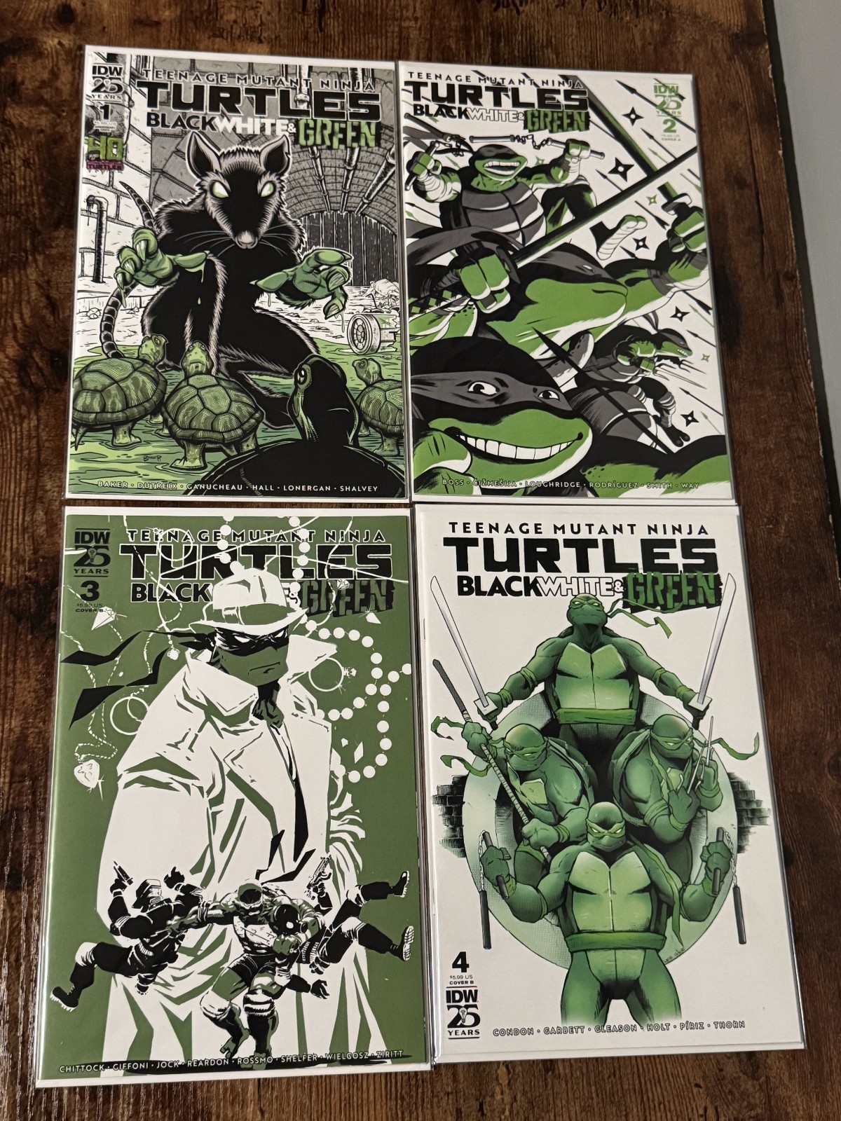 TMNT Black White & Green #1-4 Complete Set IDW 2024 NM 1st Print Ninja Turtles