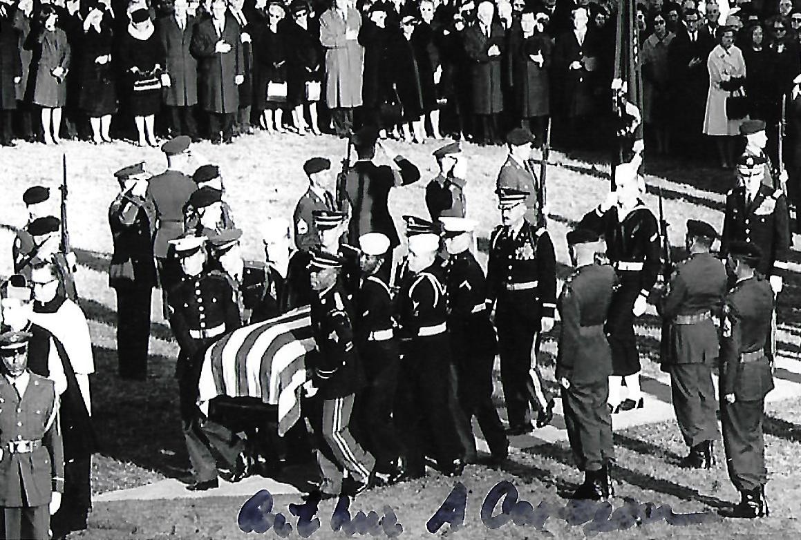 Arthur Carlson signed 4×6 photo JFK Funeral Riderless Horse EX RARE COA LOOK!
