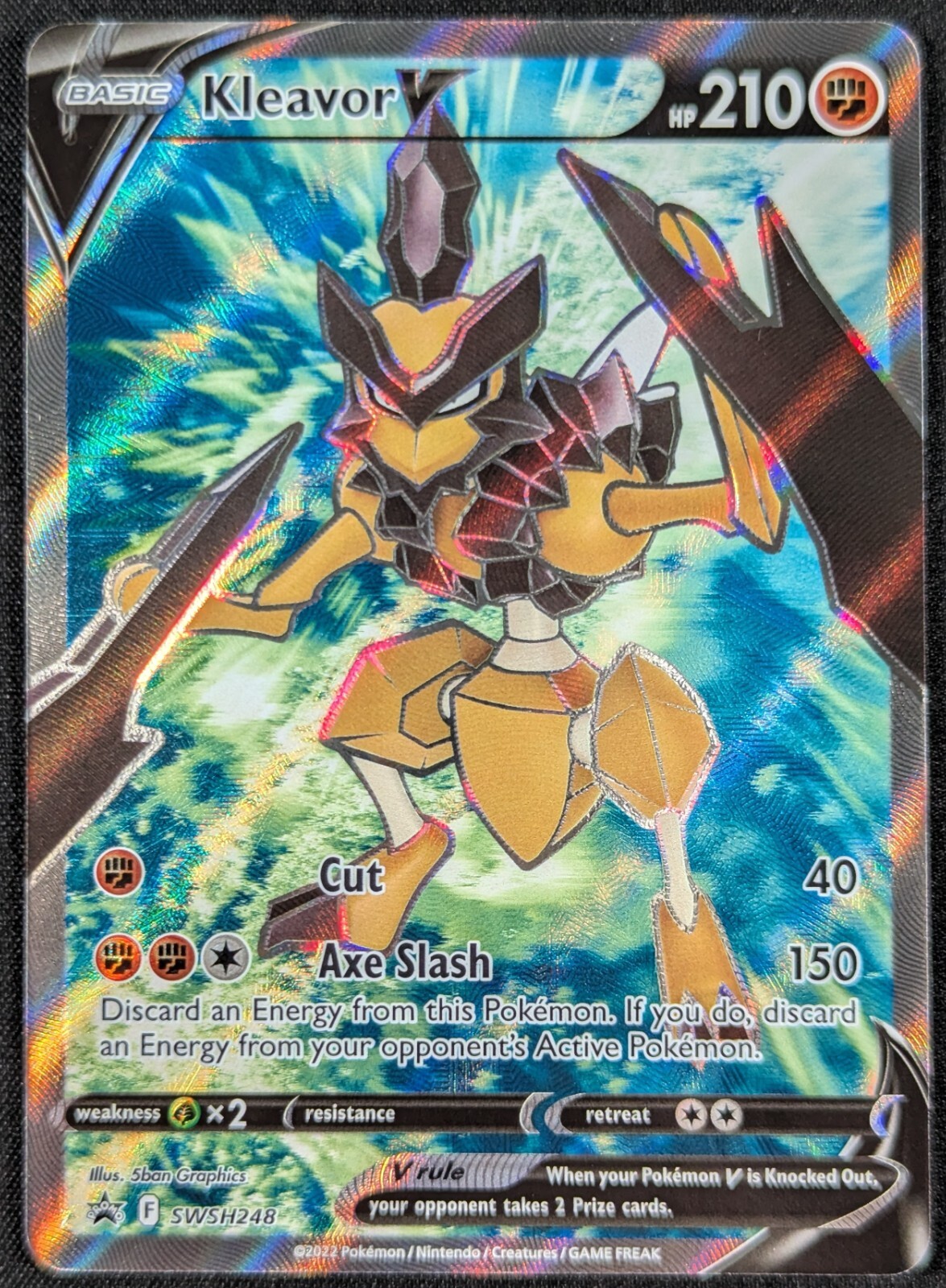 Kleavor V 2022 Full Art Black Star Promo Ultra Rare Pokemon Card SWSH248 (NM)
