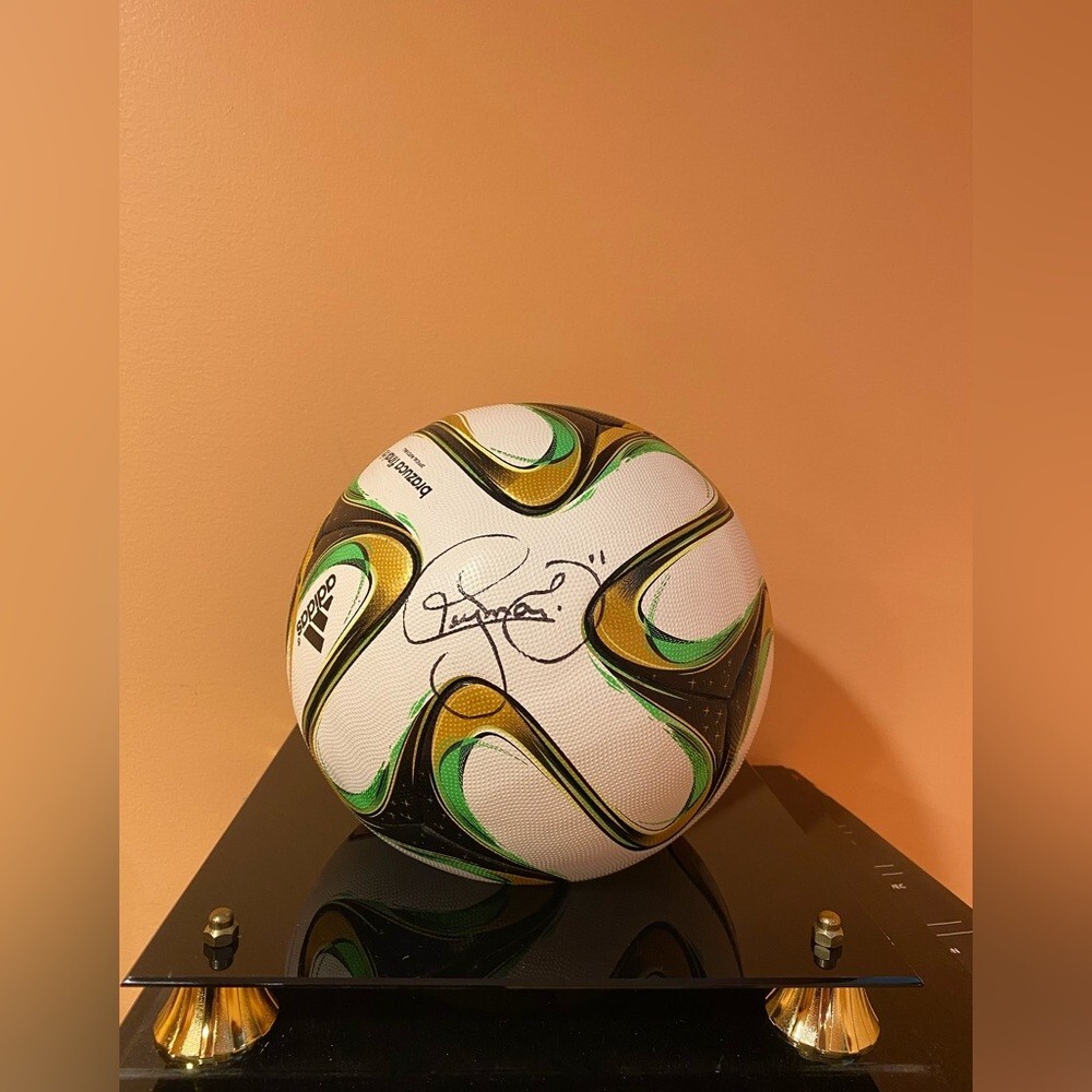 2014 World Cup Adidas Soccer Ball Signed by Neyman Jr. w/ Letter of Authenticity