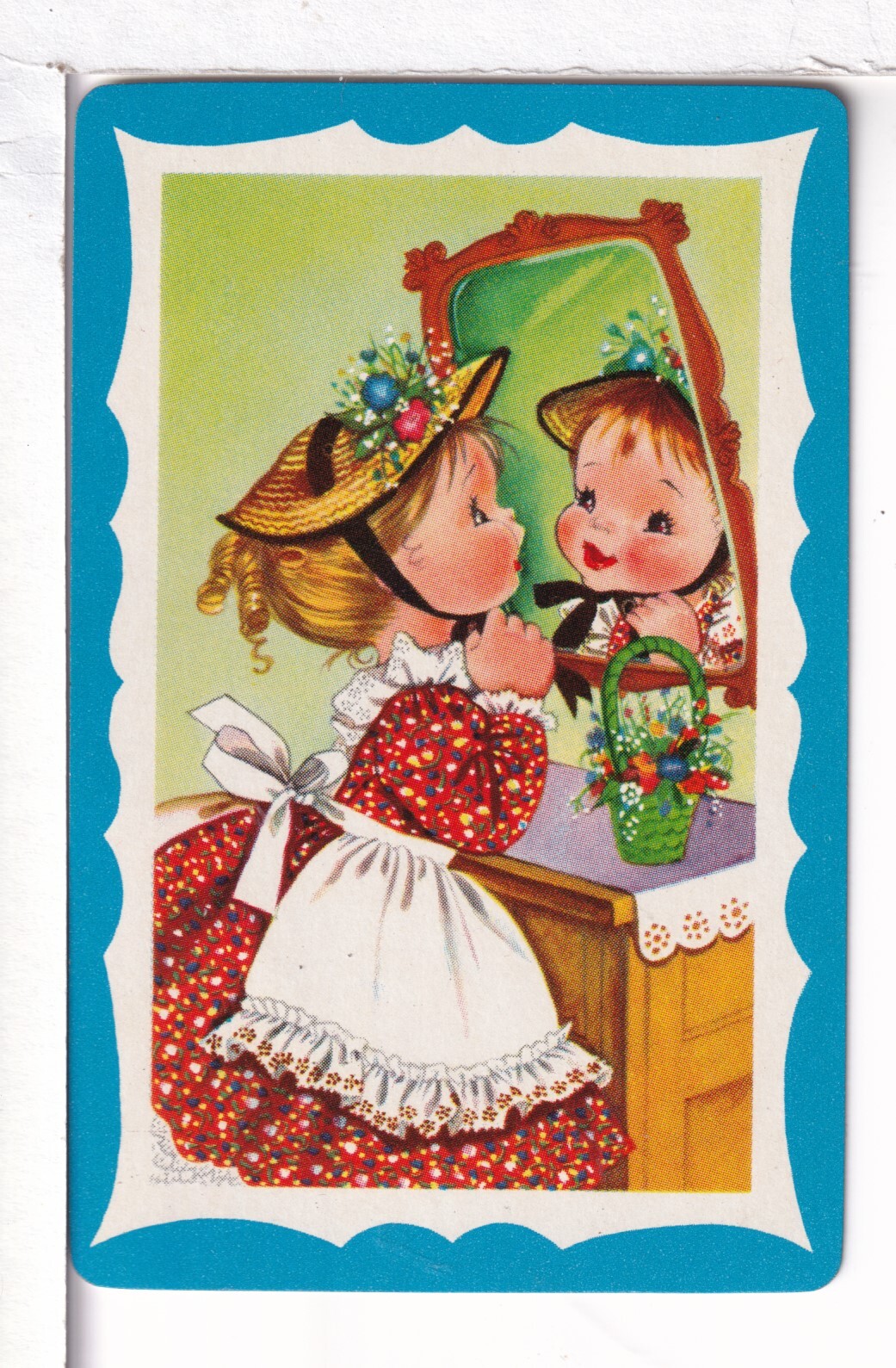Single Vintage ID Named People, Children, “Sugar&Spice”, Playing Card CH 7-11 A