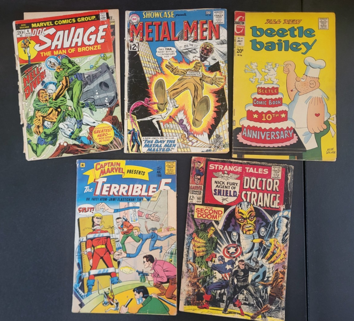 Mixed Lot Silver Age Marvel DC Poor Condition Terrible 5 Strange Tales (5 issues