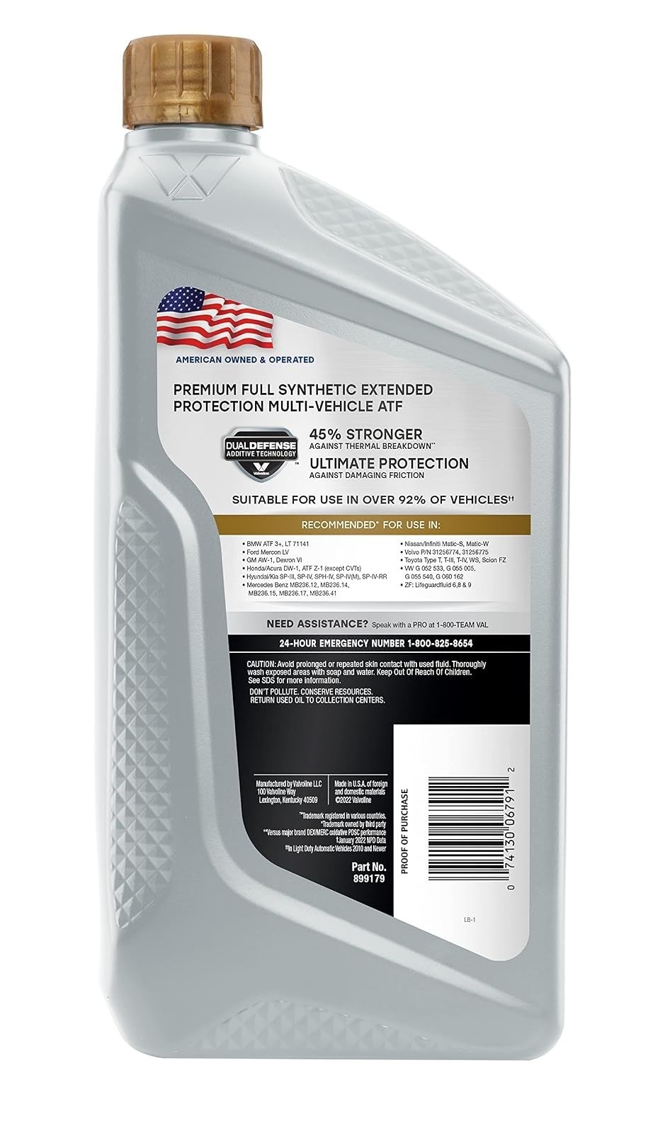 Valvoline Extended Protection Full Synthetic ATF 1 Quart