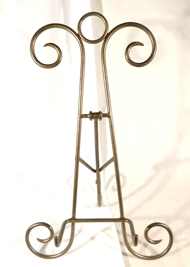 Easel Display Stand X-Large Size Scroll Design Dark Bronze