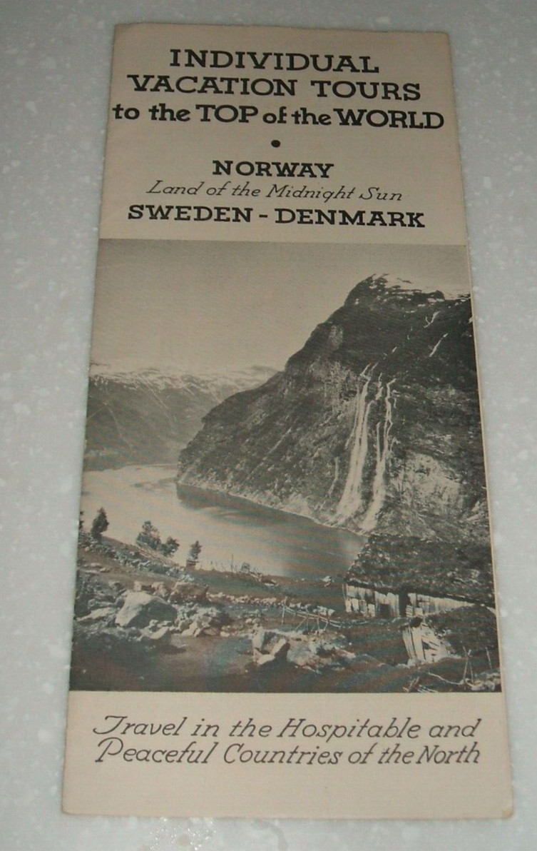 Illustrated Travel Brochure Norway, Sweden 1930 See Listing