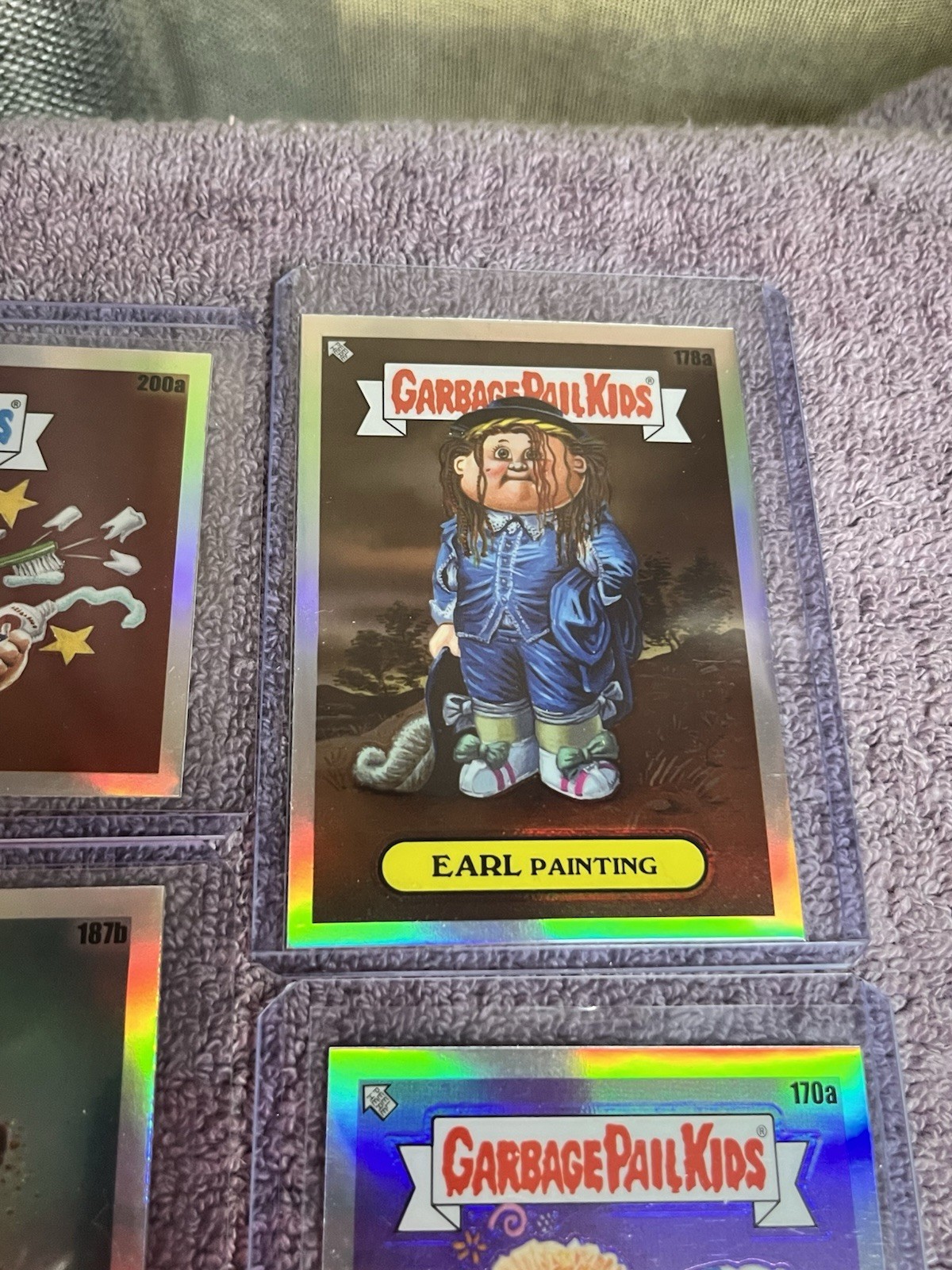 Set/11 Garbage Pail Kids Refractor Cards Silver Prism Boarder Perfect Mint Cond