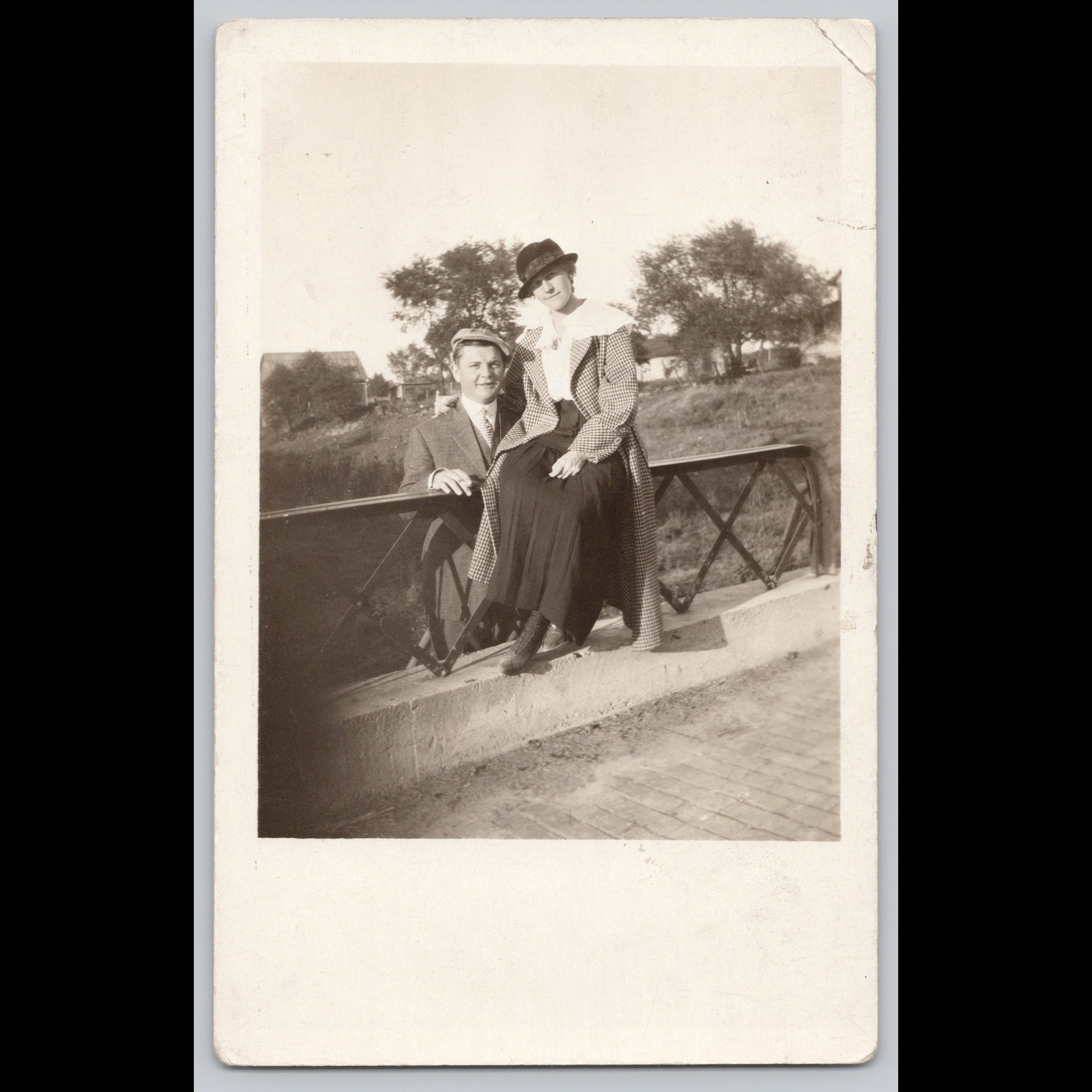 Antique Postcard Real Photo Anonymous People Schwan’s Studio Ohio