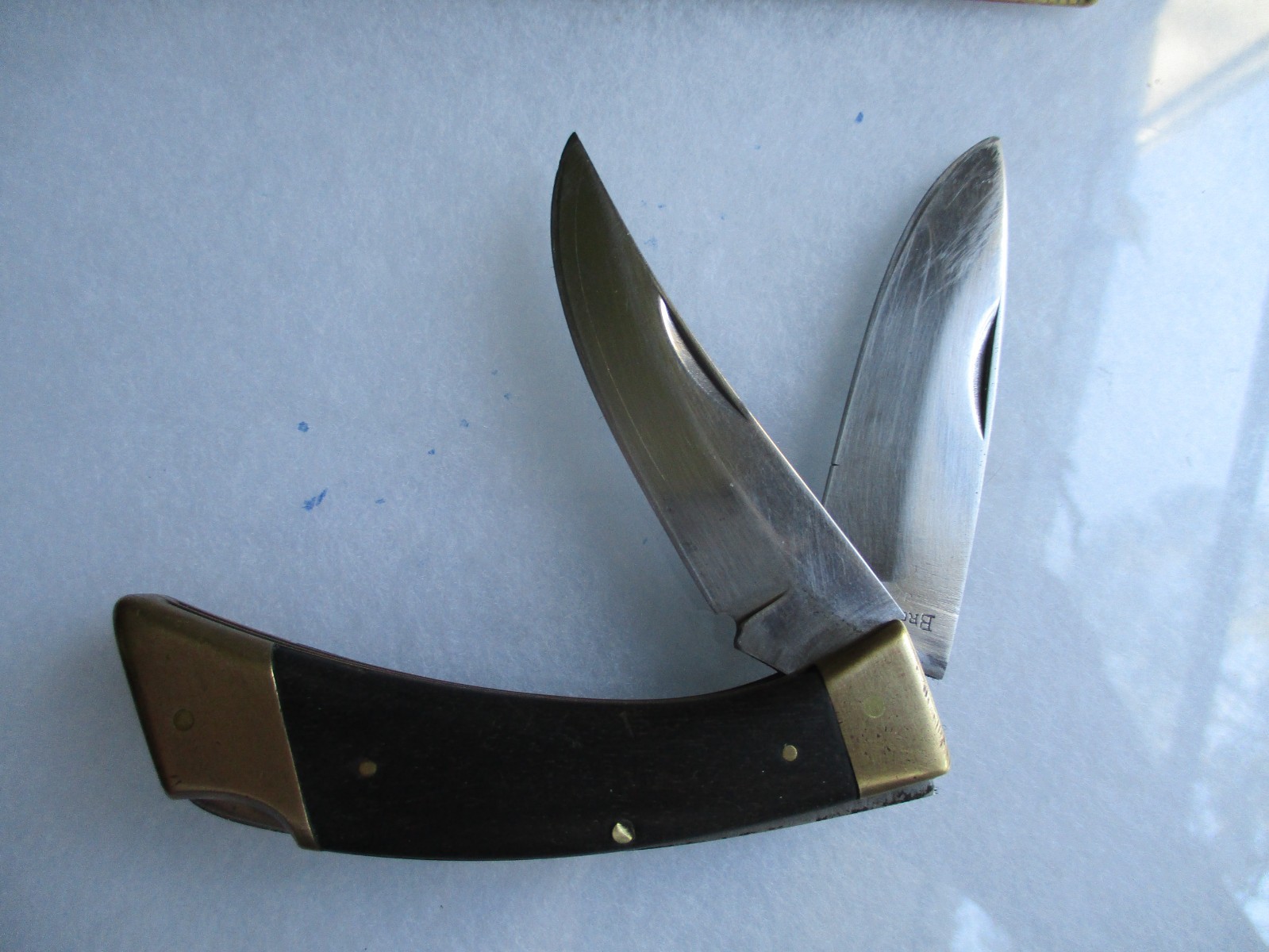 Vintage Japan Browning 2 Blade Double Lockback Pocket Knife preowned