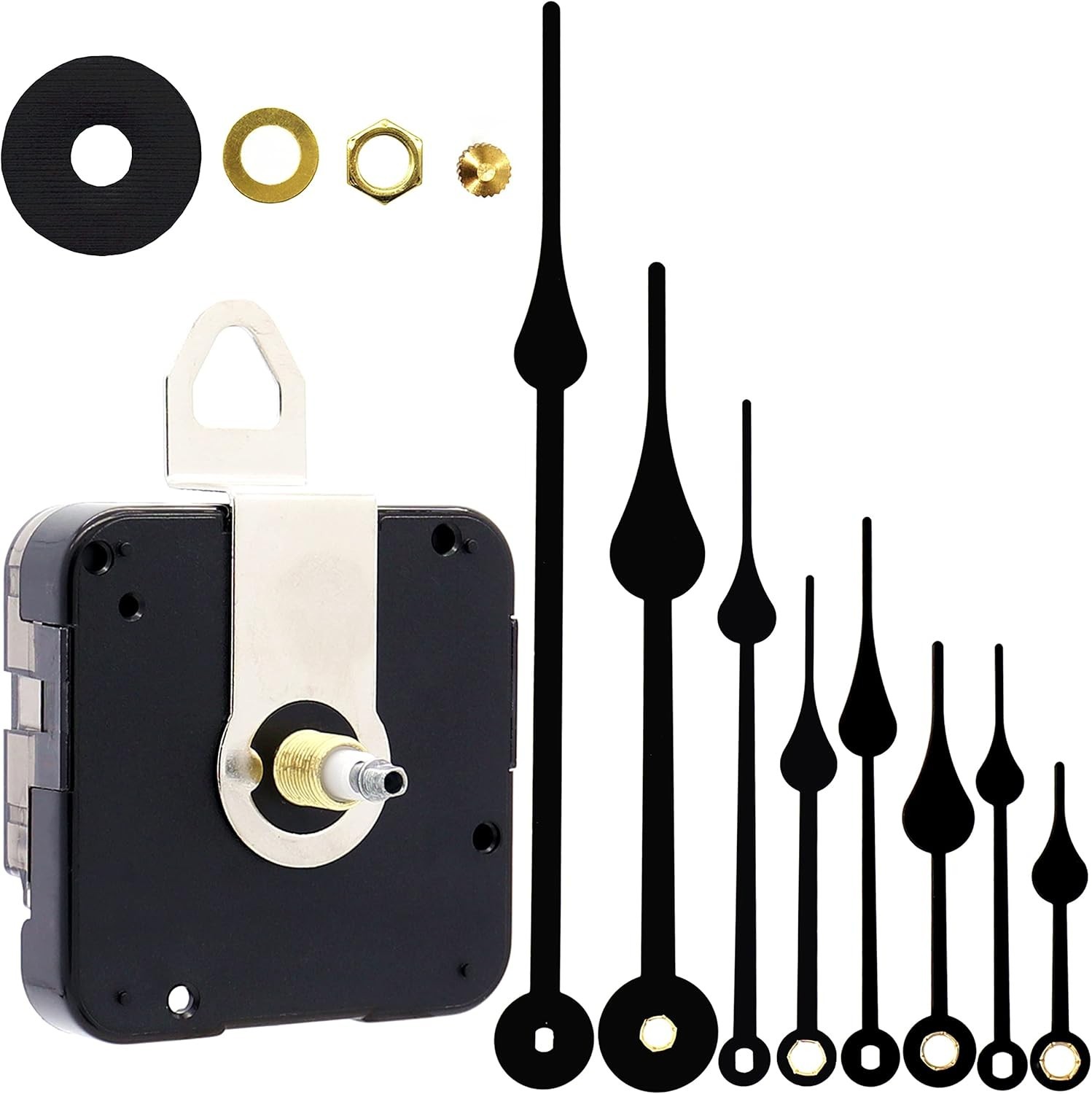 Analog Wall Clock Movement Replacement Parts – Long Spindle Design Included