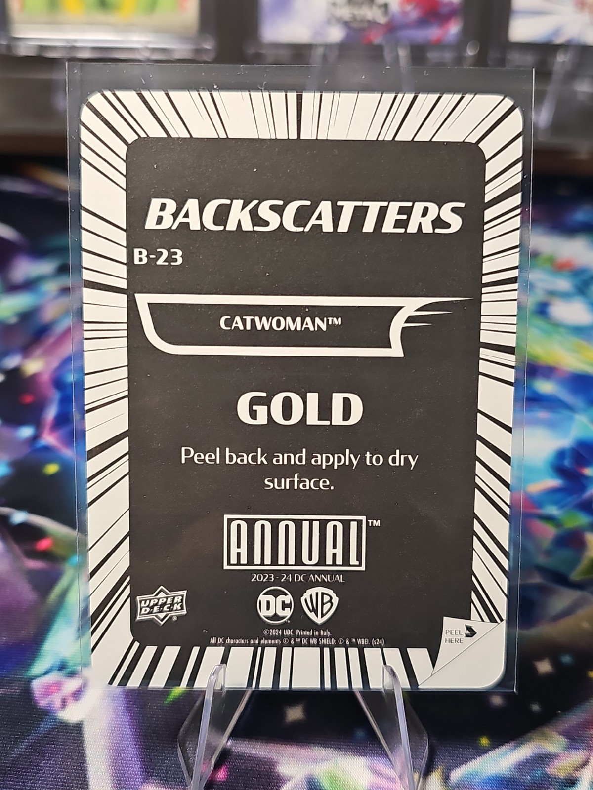 2023-24 UPPER DECK DC ANNUAL BACKSCATTERS GOLD CATWOMAN #B23 SP