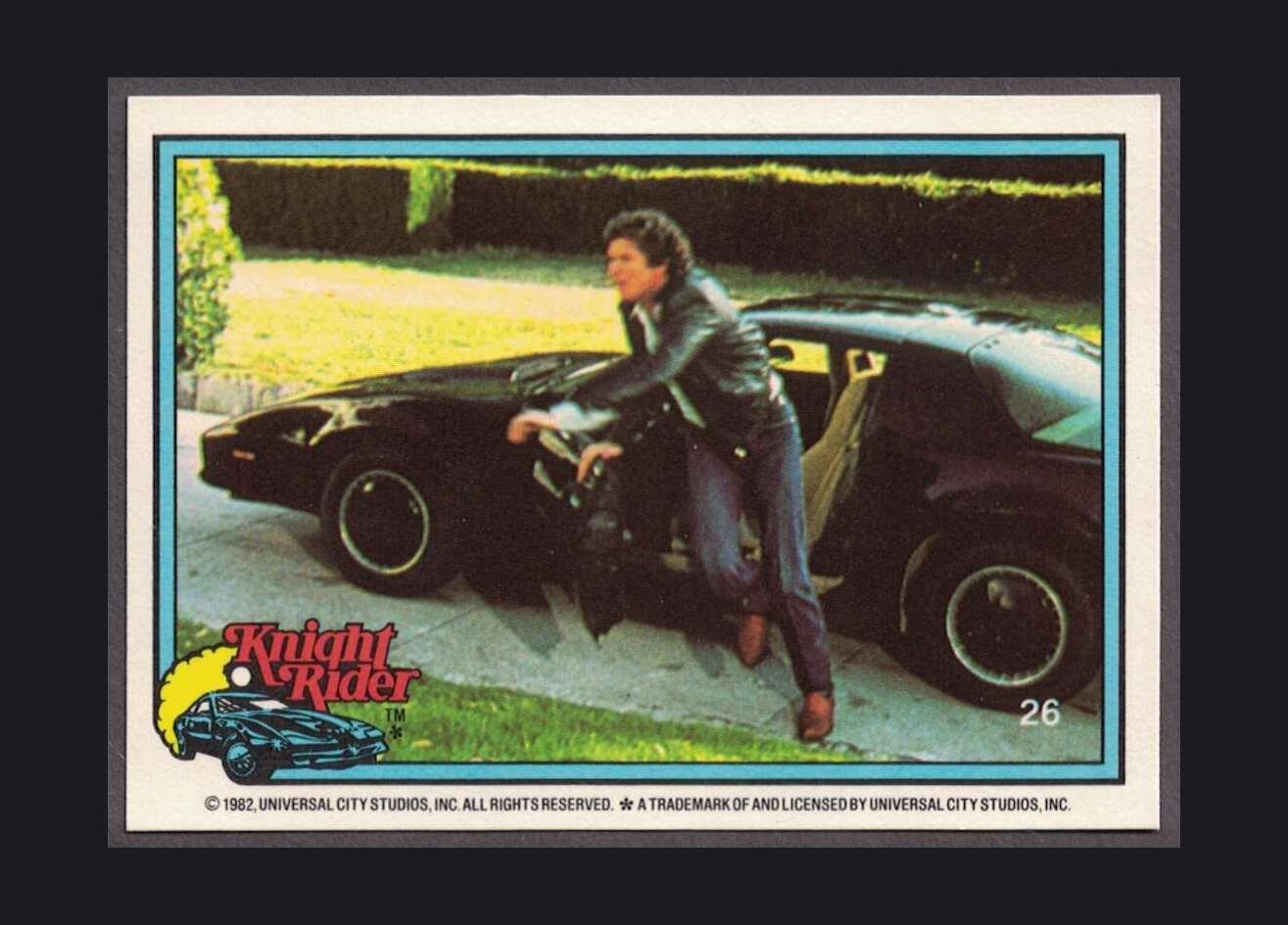 1983 Donruss KNIGHT RIDER – #26 Michael Knight and K.I.T.T.