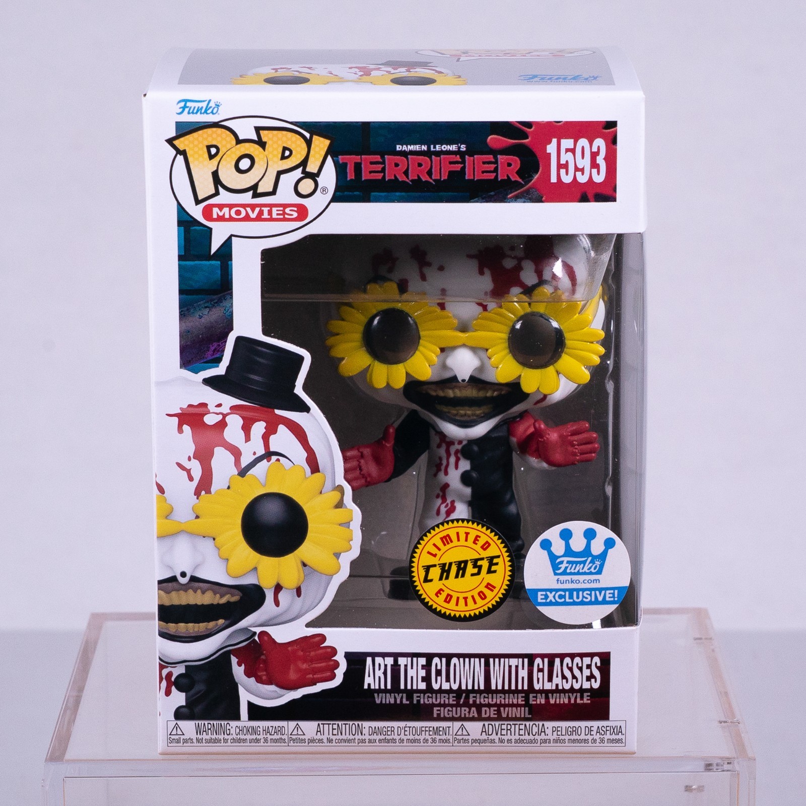 Funko Pop! Movies #1593 Art The Clown (Bloody) CHASE 2024 Funko Shop Exclusive