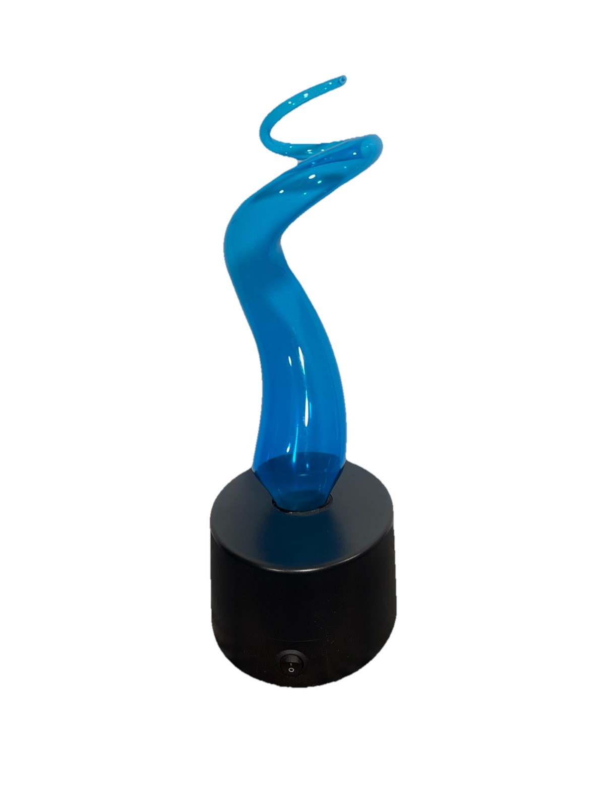 Lumisource Electra Sculptured Twisted Art Lamp Glass Plasma Light Blue *video*