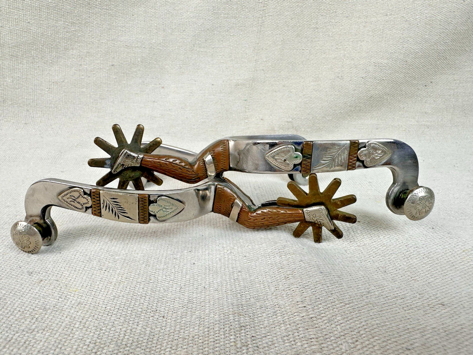 McChesney Style Double Mount Gal-Leg SINGLE Spurs