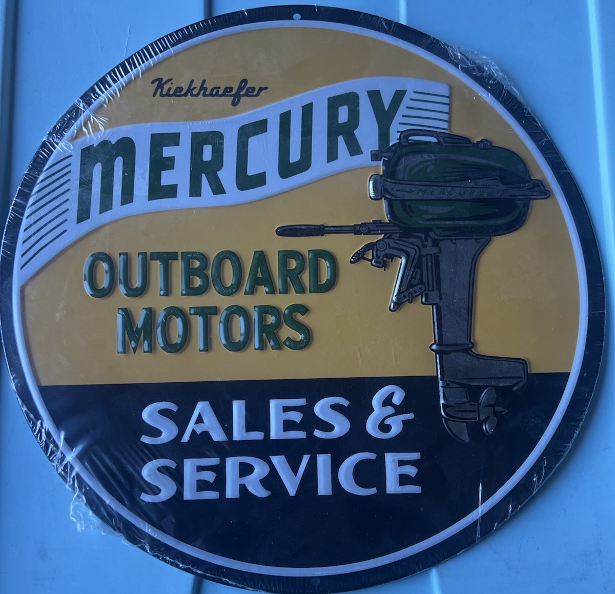 Mercury Outboard Motors Sales & Service 12″ Metal Tin Aluminum Sign