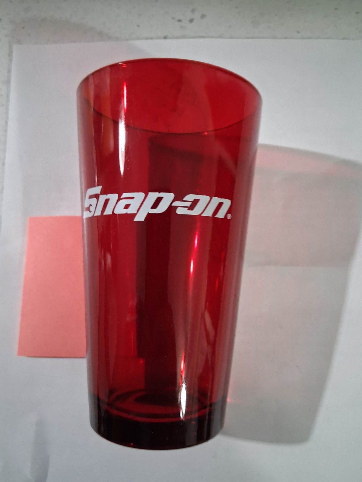 SNAP-ON TOOLS RED PINT BEER/BEVERAGE GLASSES 16 OZ SET OF 4 (RARE)