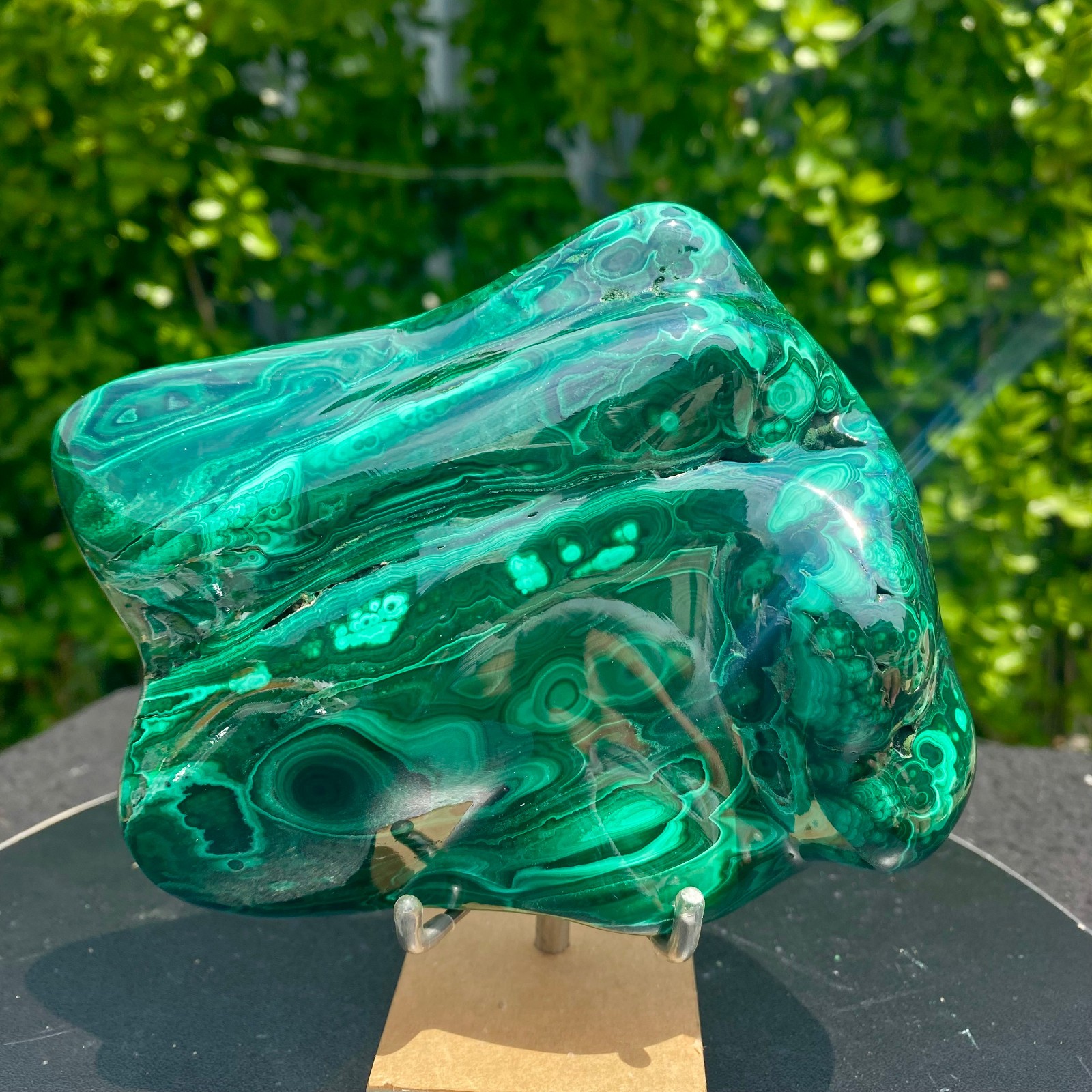 2.09LB Natural glossy Malachite transparent cluster rough mineral sample