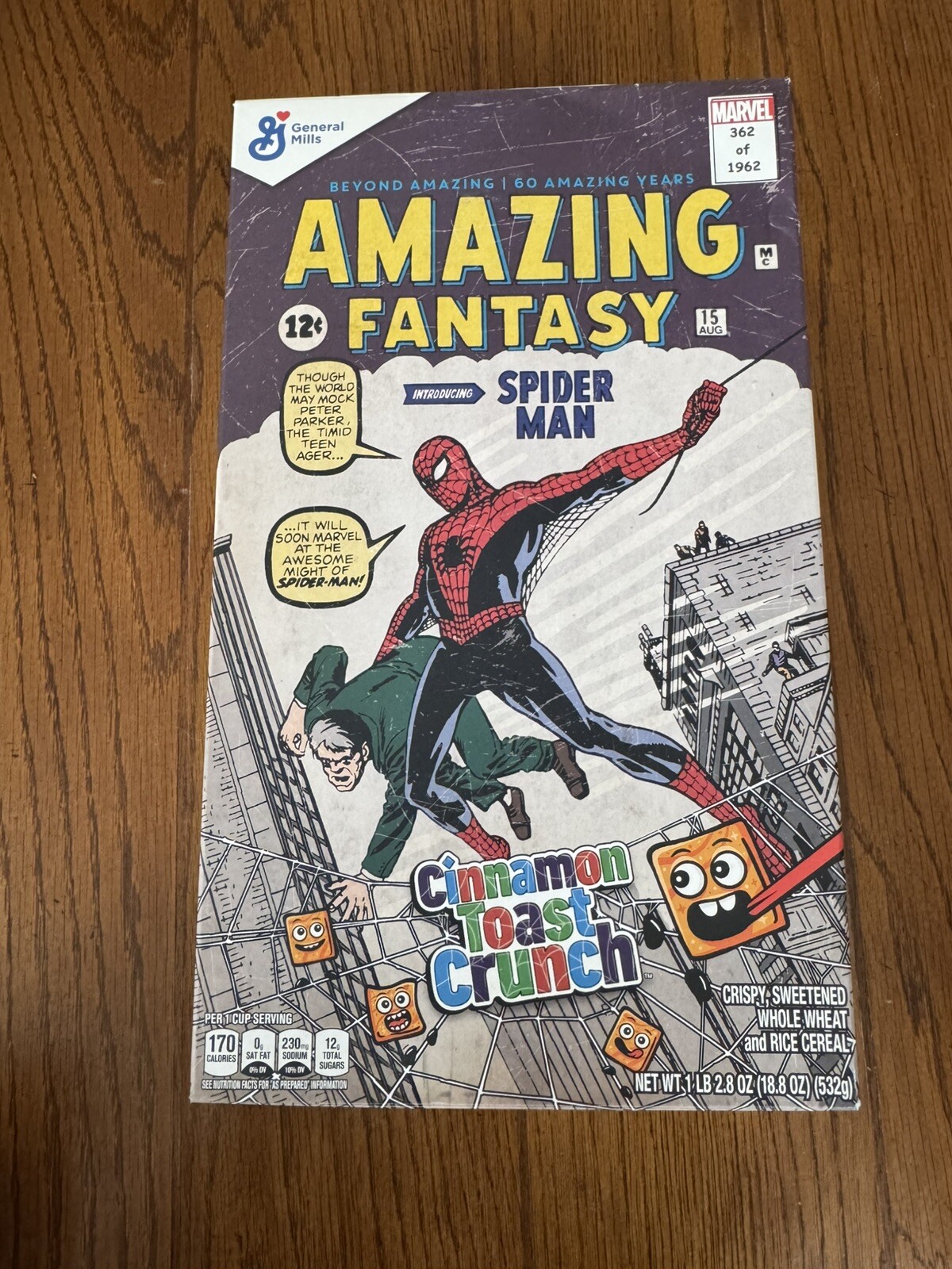 Cinnamon Toast Crunch Spiderman Cereal – 1962 Amazing Fantasy 15 🕸️ IN HAND NOW
