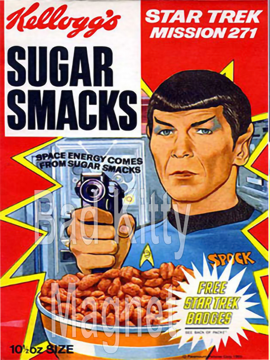Spock Sugar Smacks Vintage Cereal Box High Quality Metal Fridge Magnet 3×4 7567
