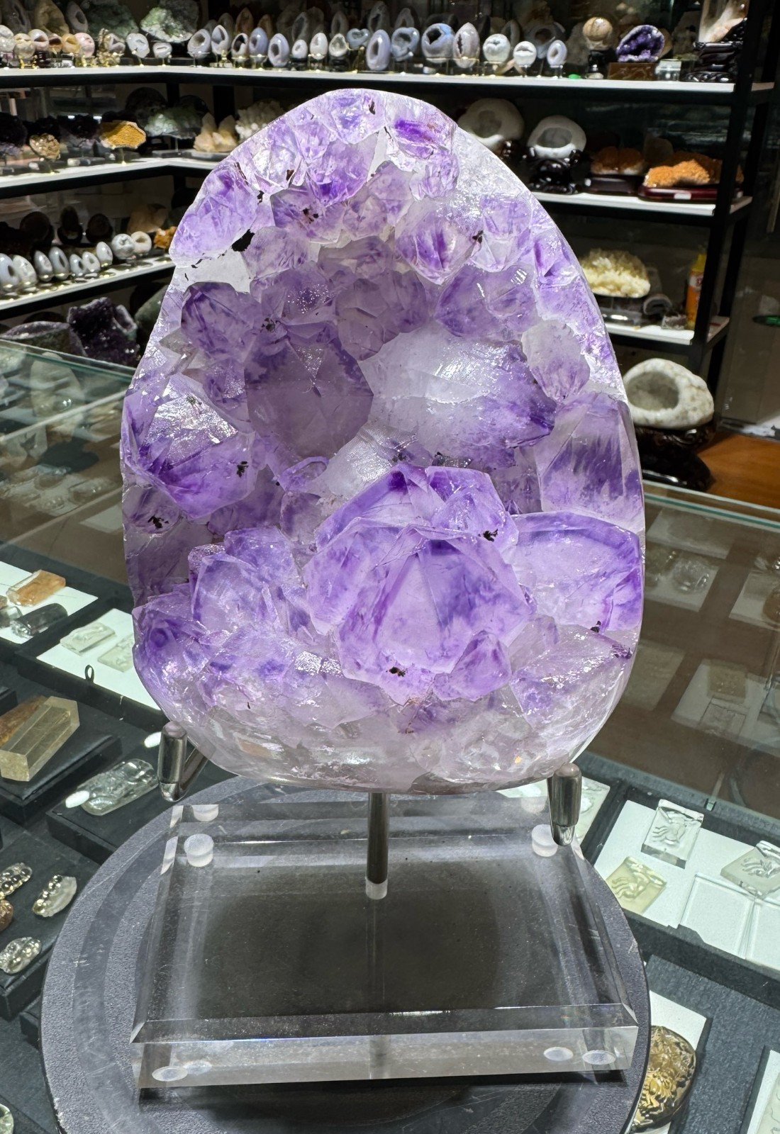 2.5kg Natural Amethyst Geode Egg Cluster High Quality Purple Crystal Specimen