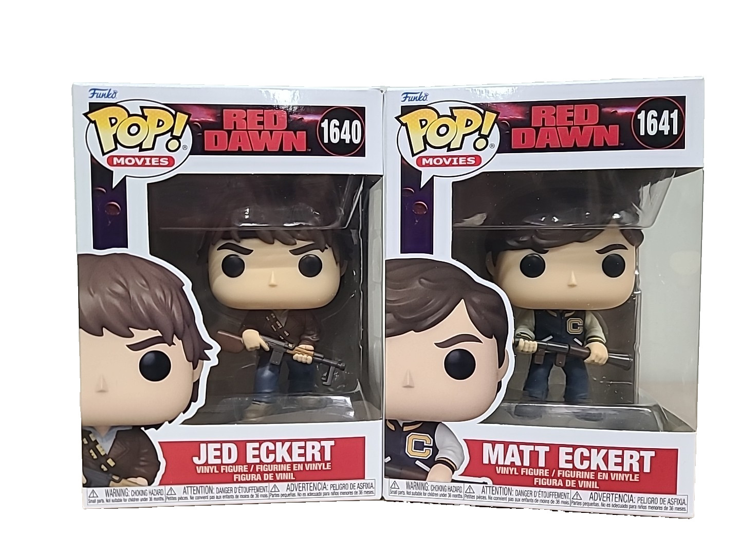 2 X Funko Pop! Movies Red Dawn 1984 Jed & Matt Eckert Vinyl Figures + Protector